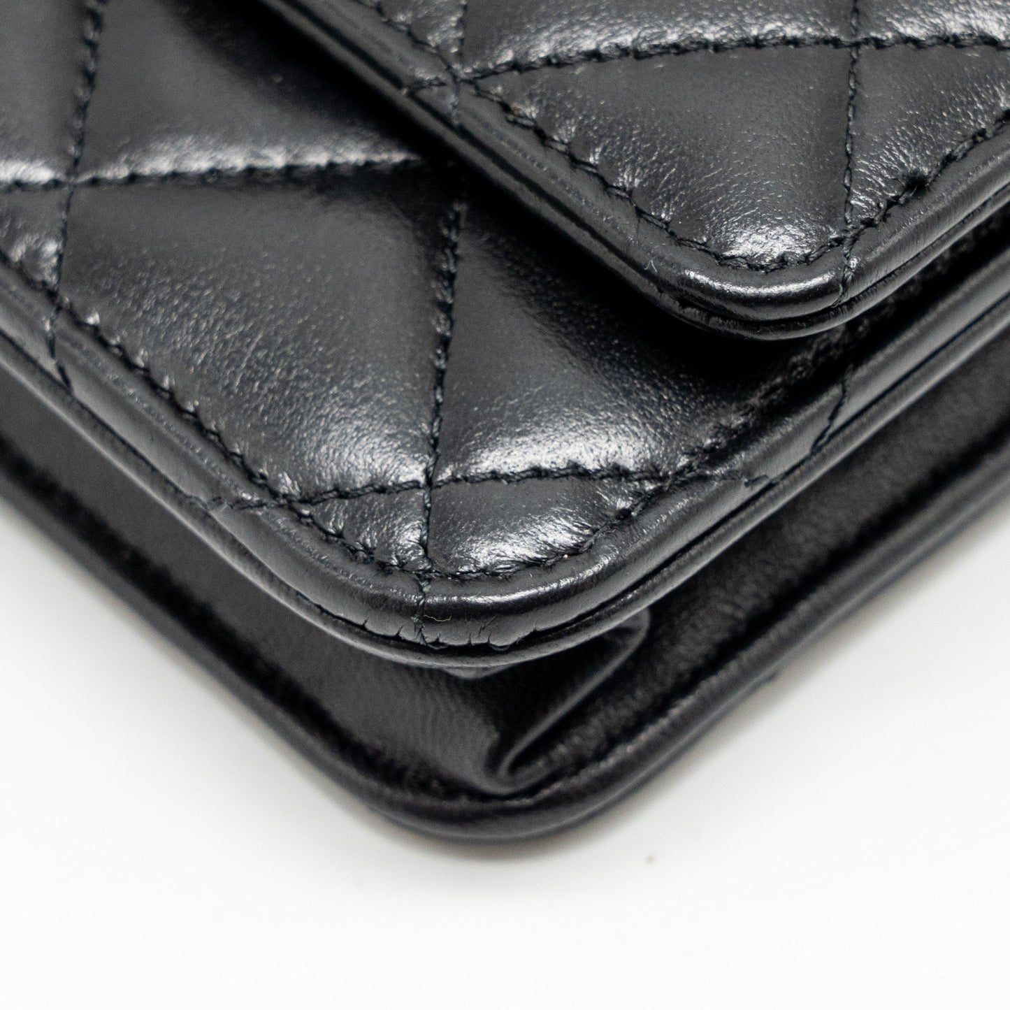 Chanel Trendy CC Wallet on Chain Lambskin Black L (Microchip)