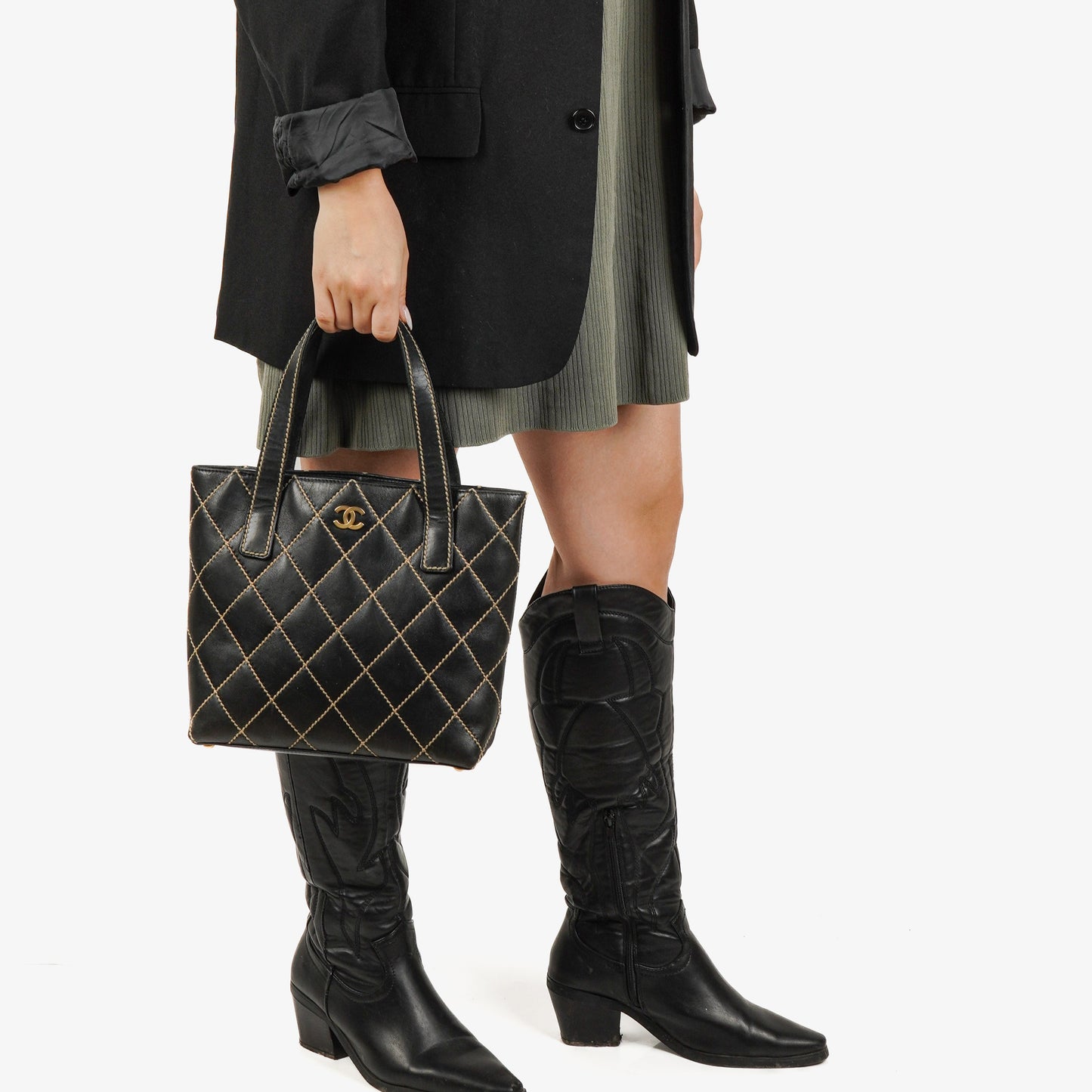 Chanel Wild Stich Calfskin Tote Bag