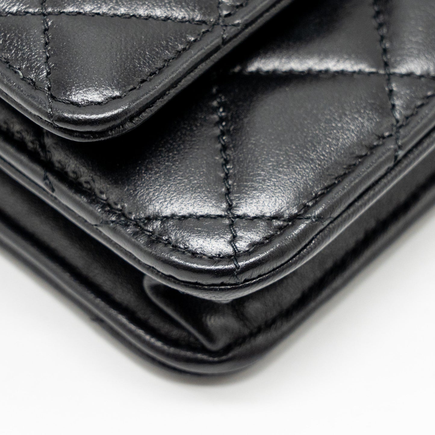 Chanel Trendy CC Wallet on Chain Lambskin Black L (Microchip)