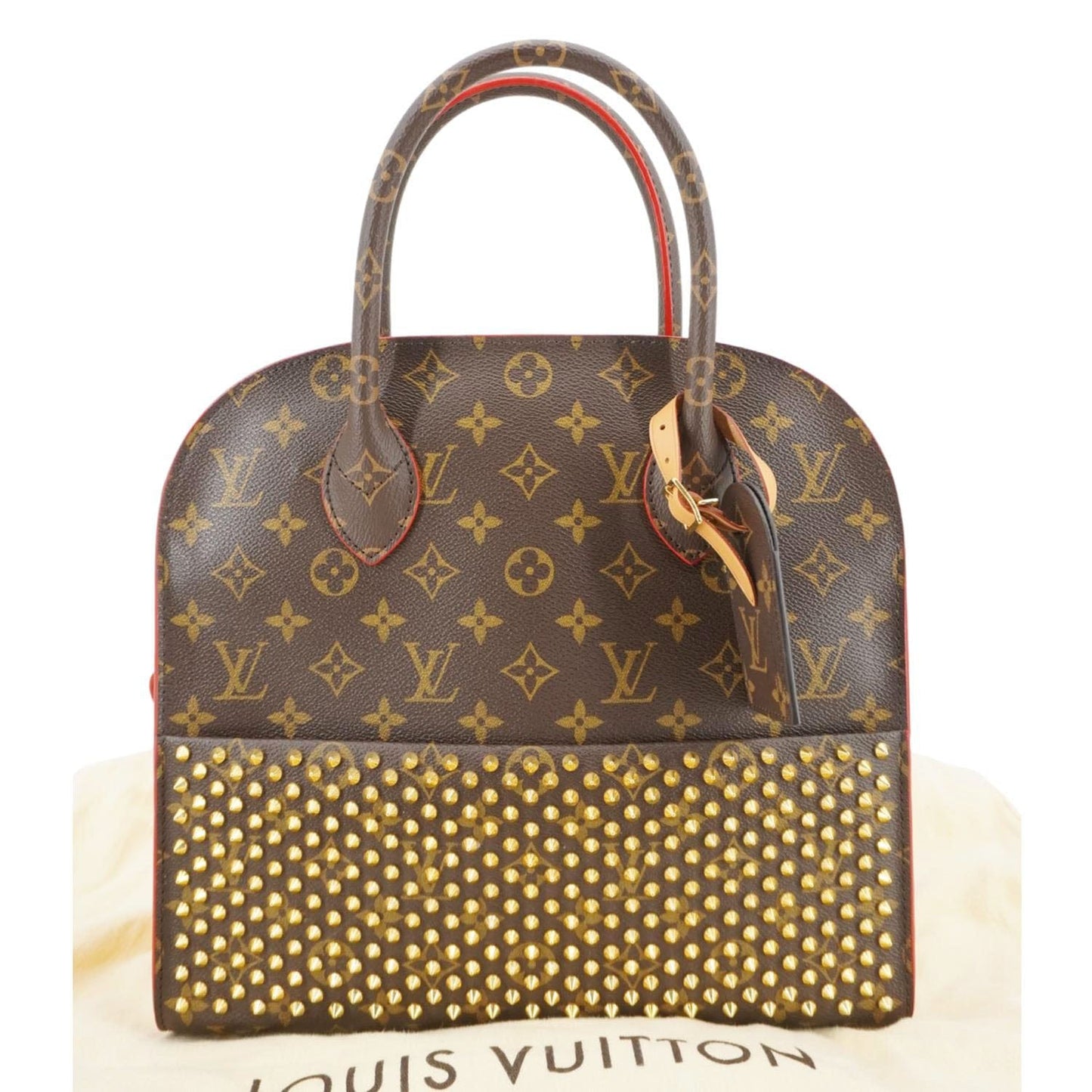 LOUIS VUITTON x Christian Louboutin Monogram Canvas Iconoclast Tote Bag Brown