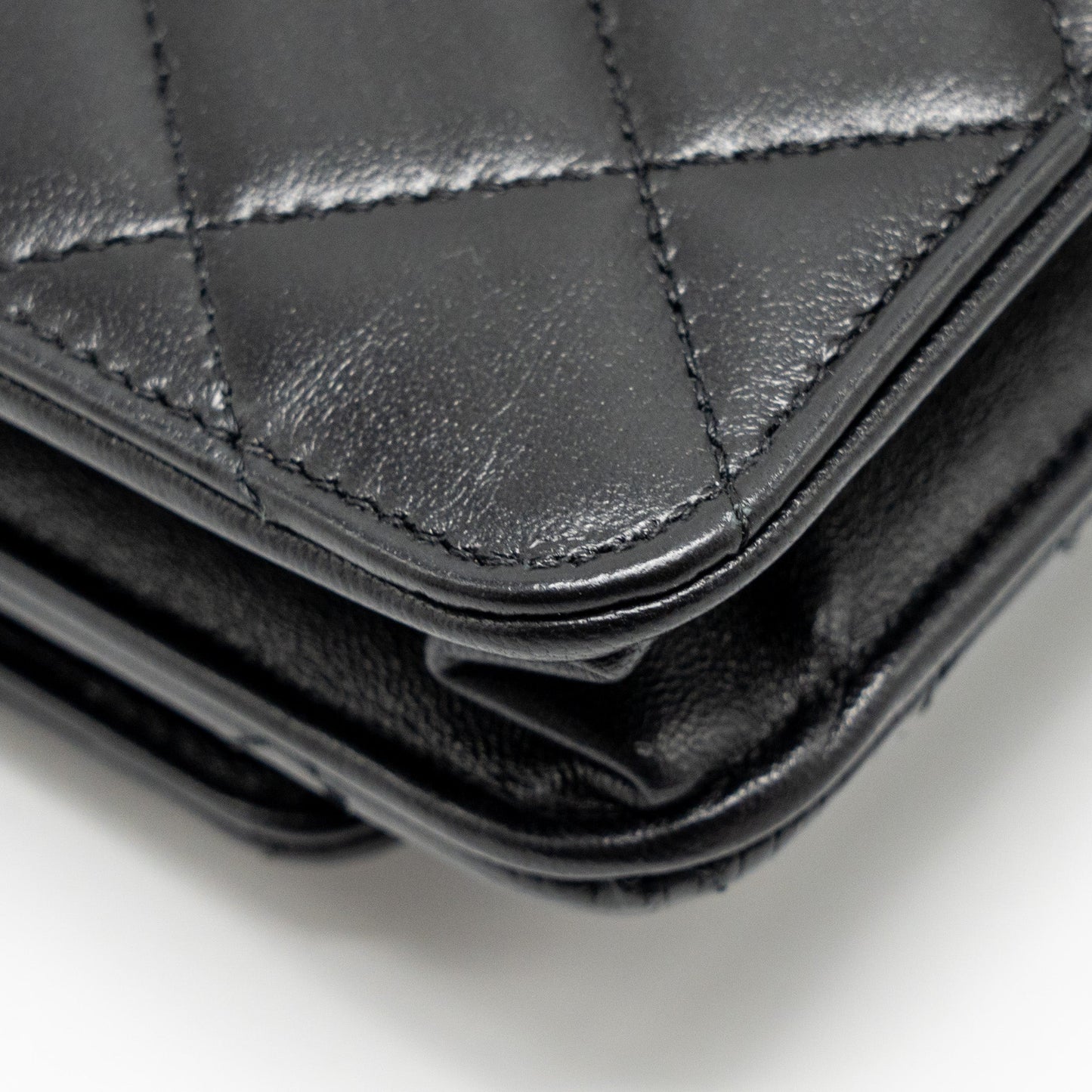 Chanel Trendy CC Wallet on Chain Lambskin Black L (Microchip)