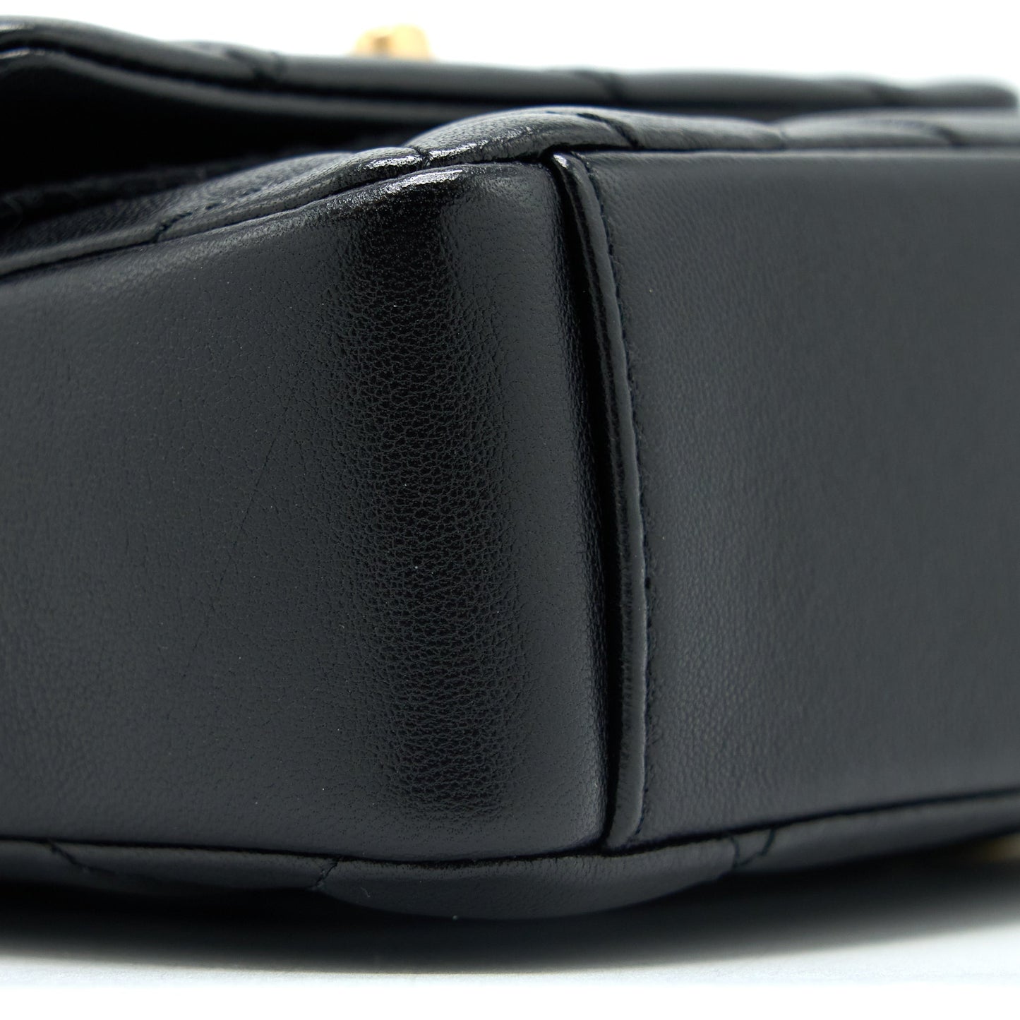 Chanel 21B Seasonal Quilted Square Flap Bag Lambskin Black Brushed  (Microchip)