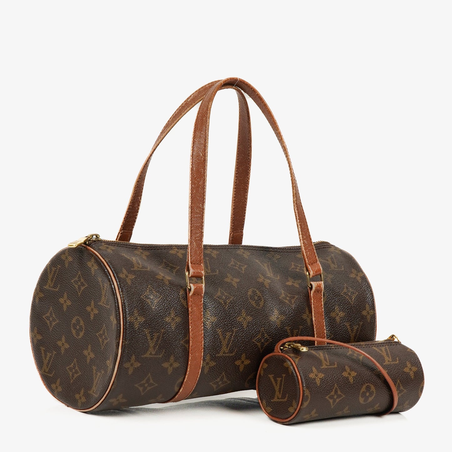 Louis Vuitton Papillon 30  Monogram Canvas Handbag With Mini Papillon Pochette