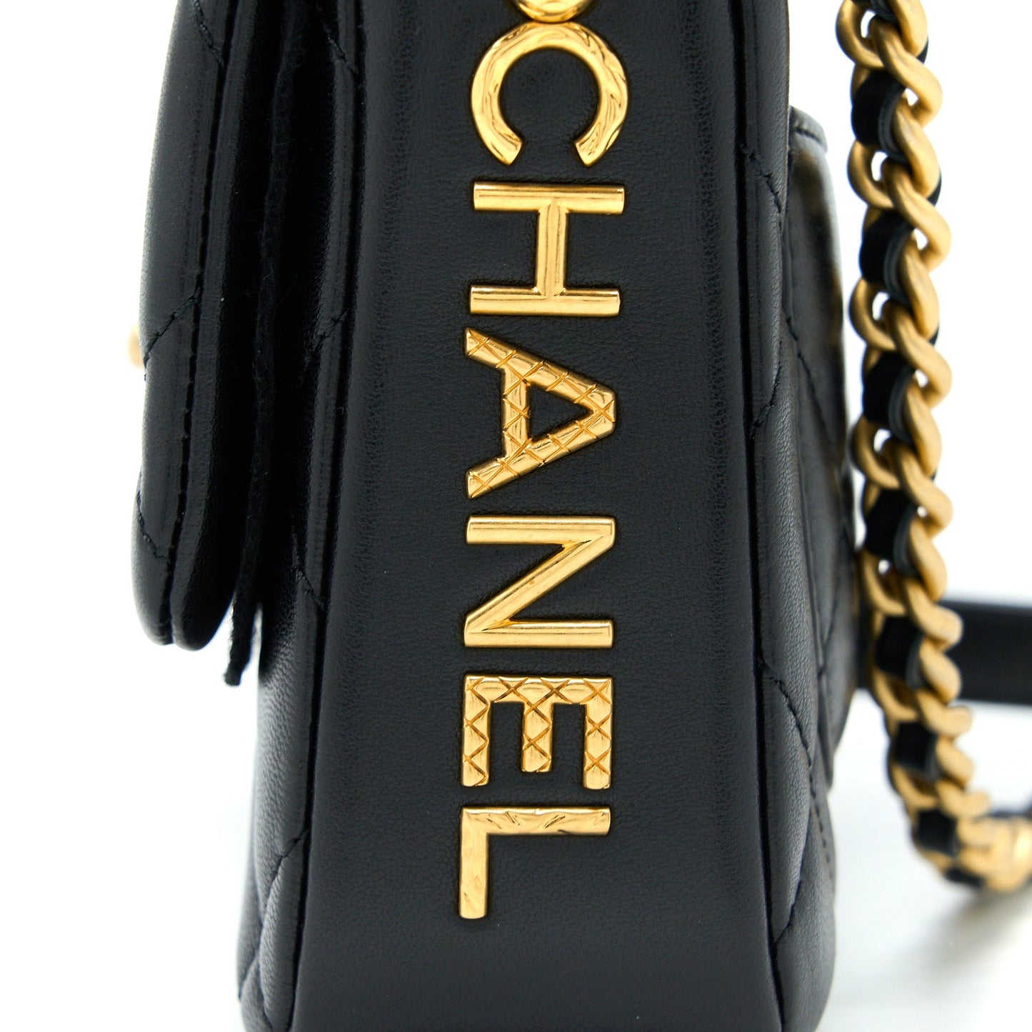 Chanel 21B Seasonal Quilted Square Flap Bag Lambskin Black Brushed  (Microchip)