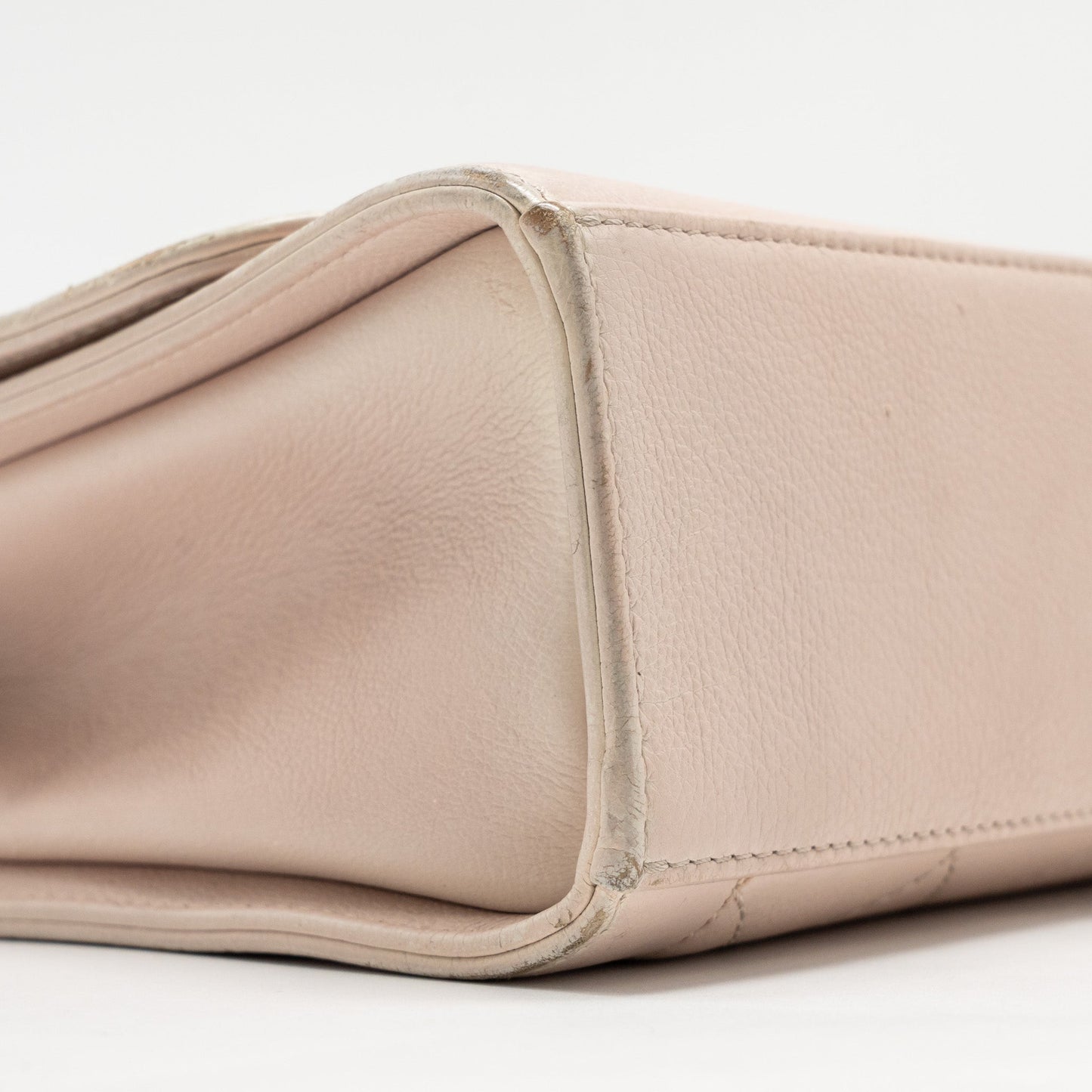 Chanel 17C Click Label Shoulder Bag Calfskin Light Pink L