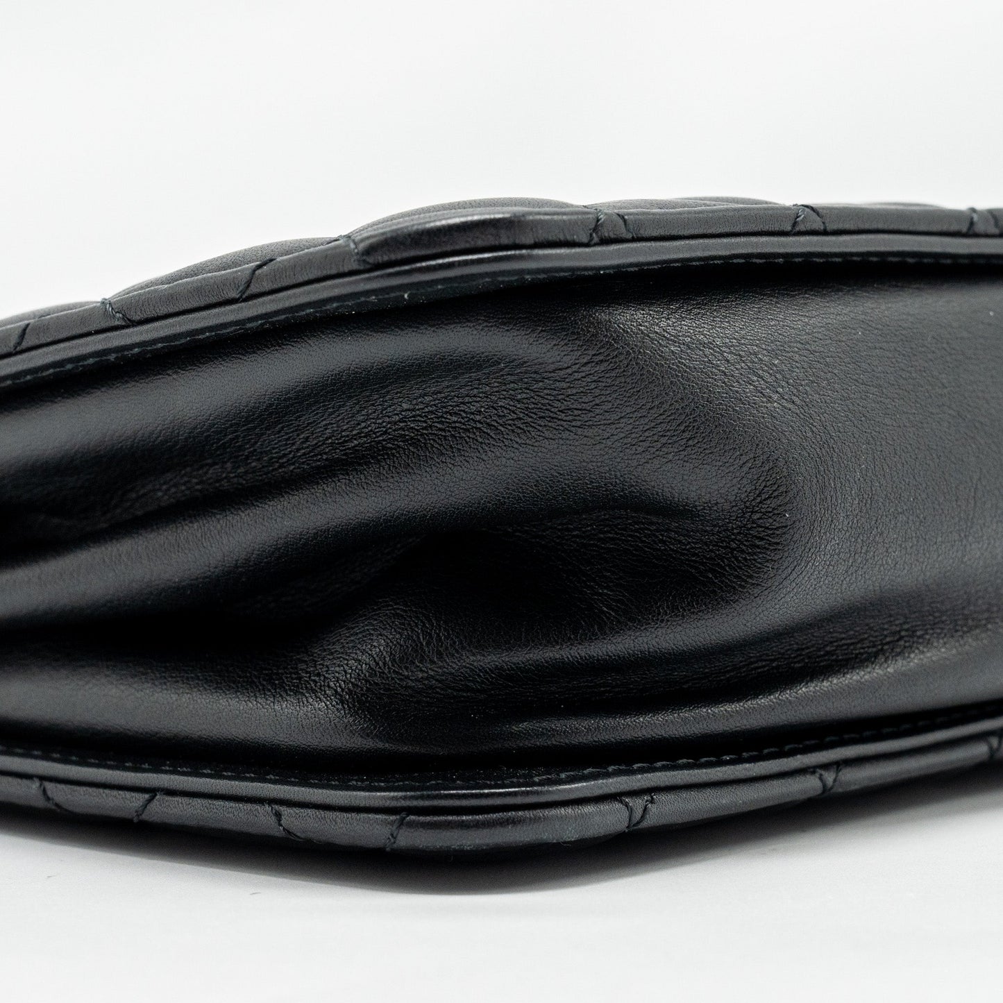 CHANEL Giant CC Logo Mini Tote Bag Lambskin Black