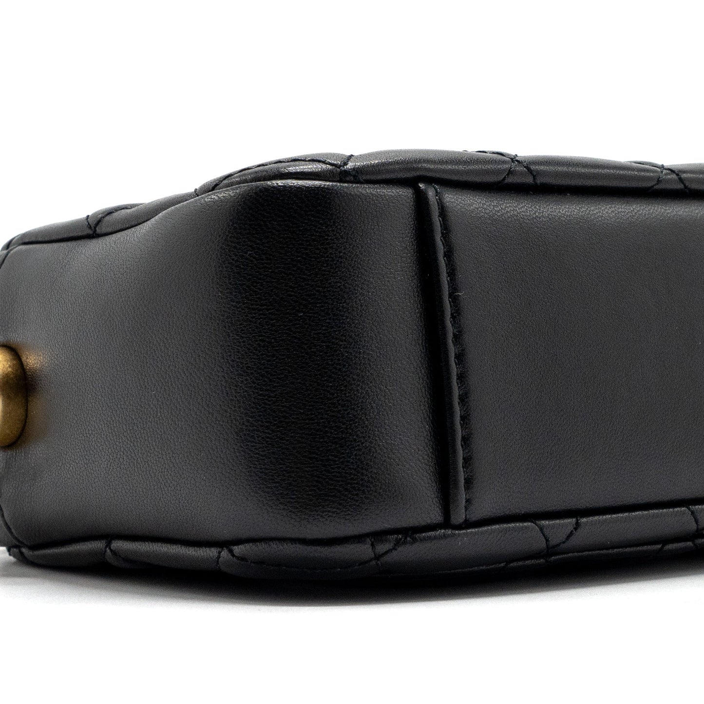 Chanel pearl crush camera bag lambskin black  (microchip)