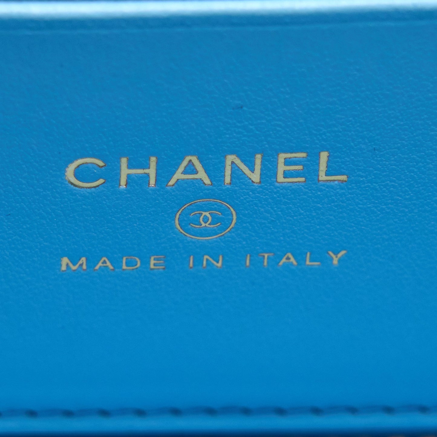 Chanel 22s Letter Top Handle Long Vanity Caviar Blue