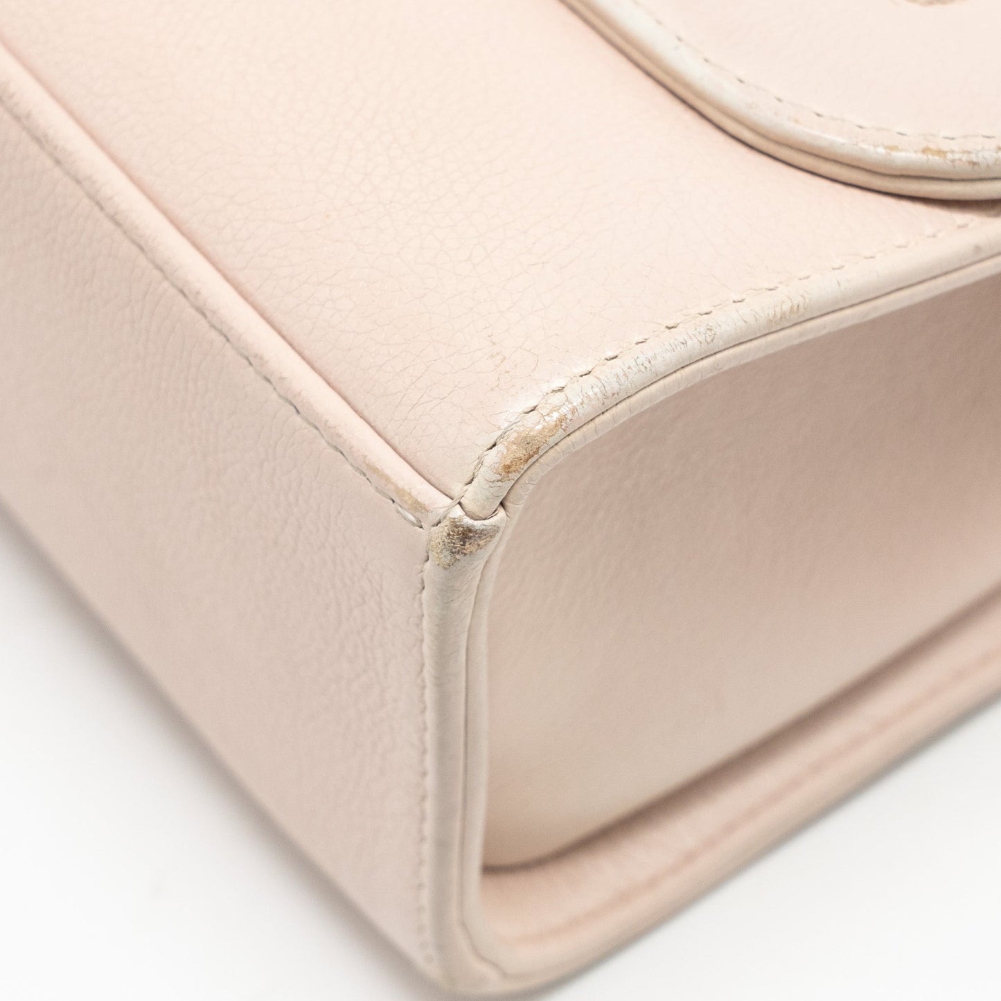 Chanel 17C Click Label Shoulder Bag Calfskin Light Pink L