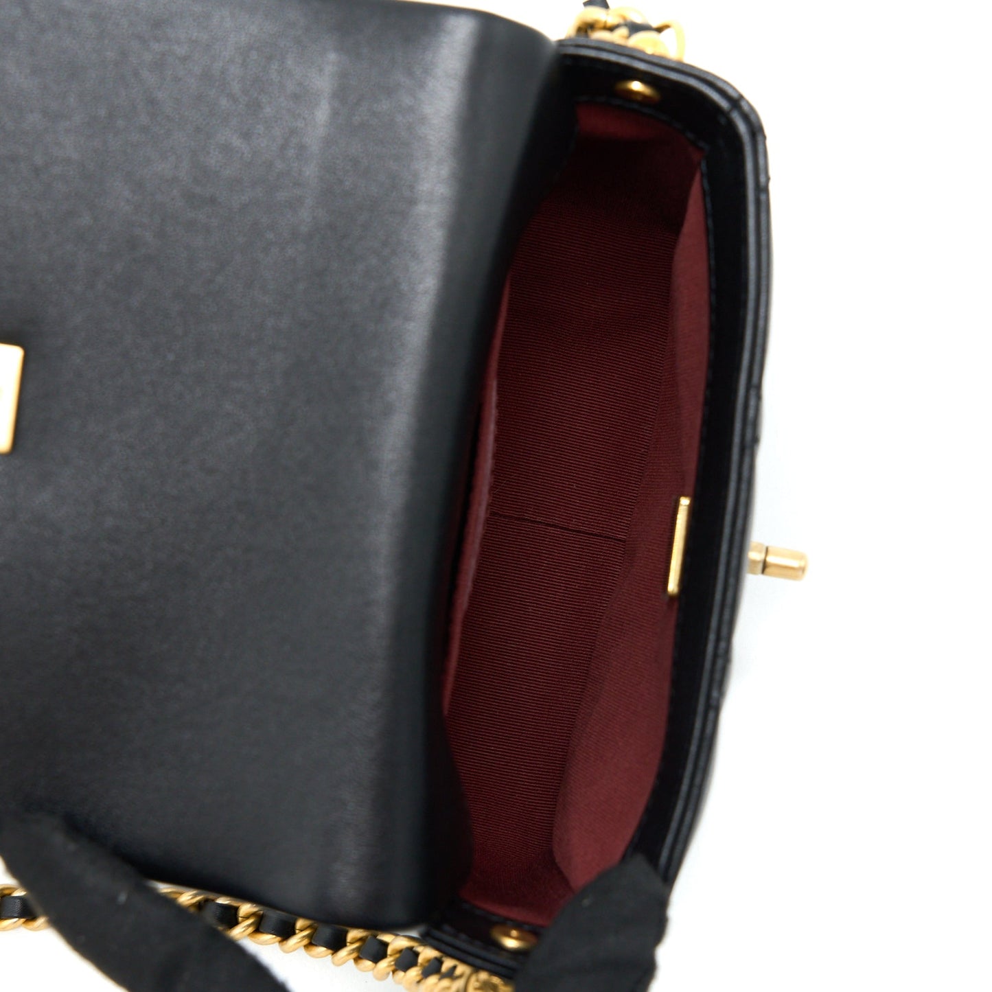 Chanel 21B Seasonal Quilted Square Flap Bag Lambskin Black Brushed  (Microchip)