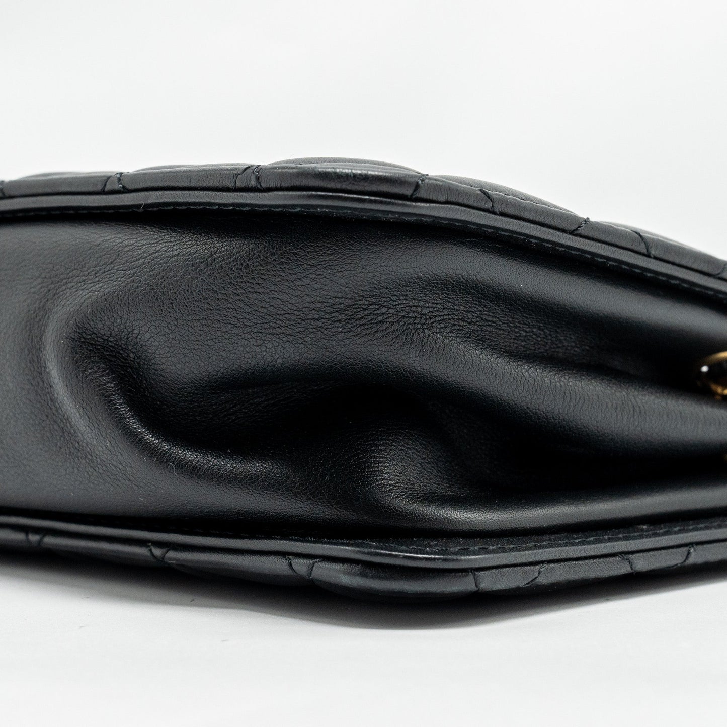 CHANEL Giant CC Logo Mini Tote Bag Lambskin Black