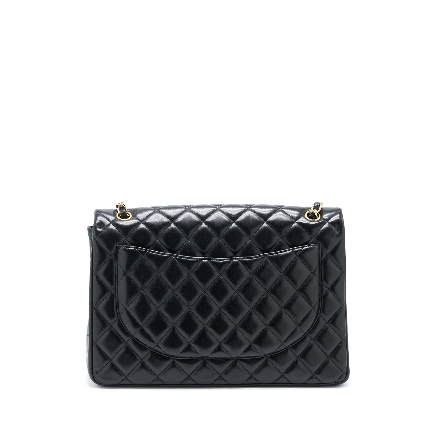 Chanel Maxi Single Flap Bag Lambskin Black