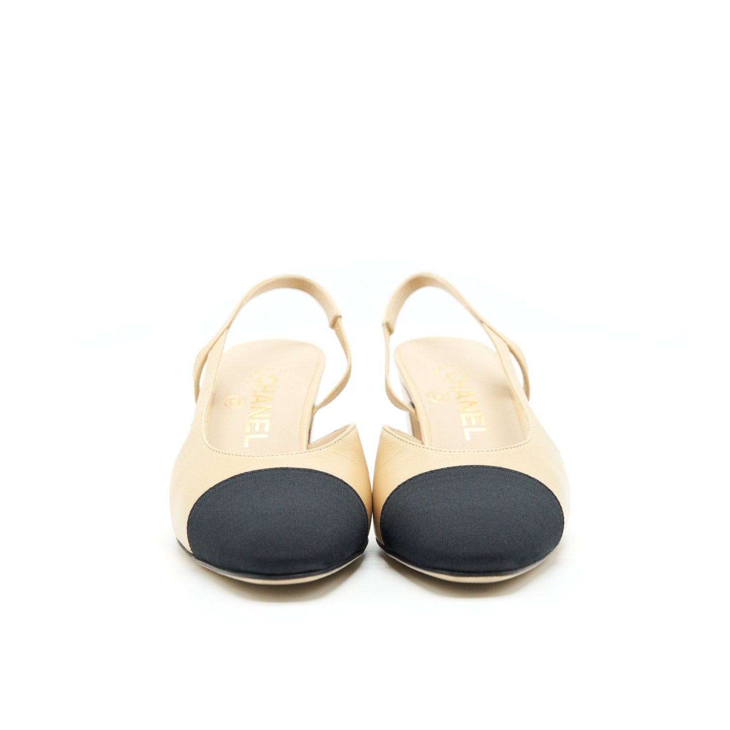 Chanel Sling Back Beige/ Black size 35.5 Handbag