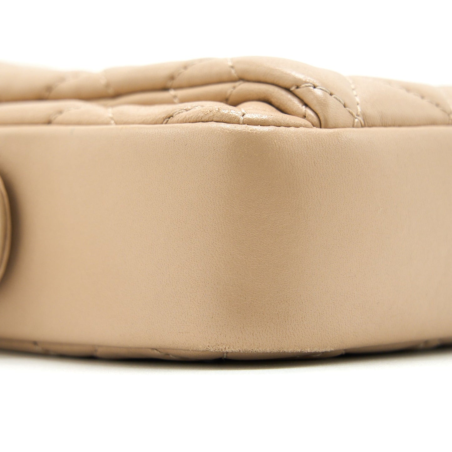 Chanel Small Vertical Camera Bag With Chain Lambskin Beige L