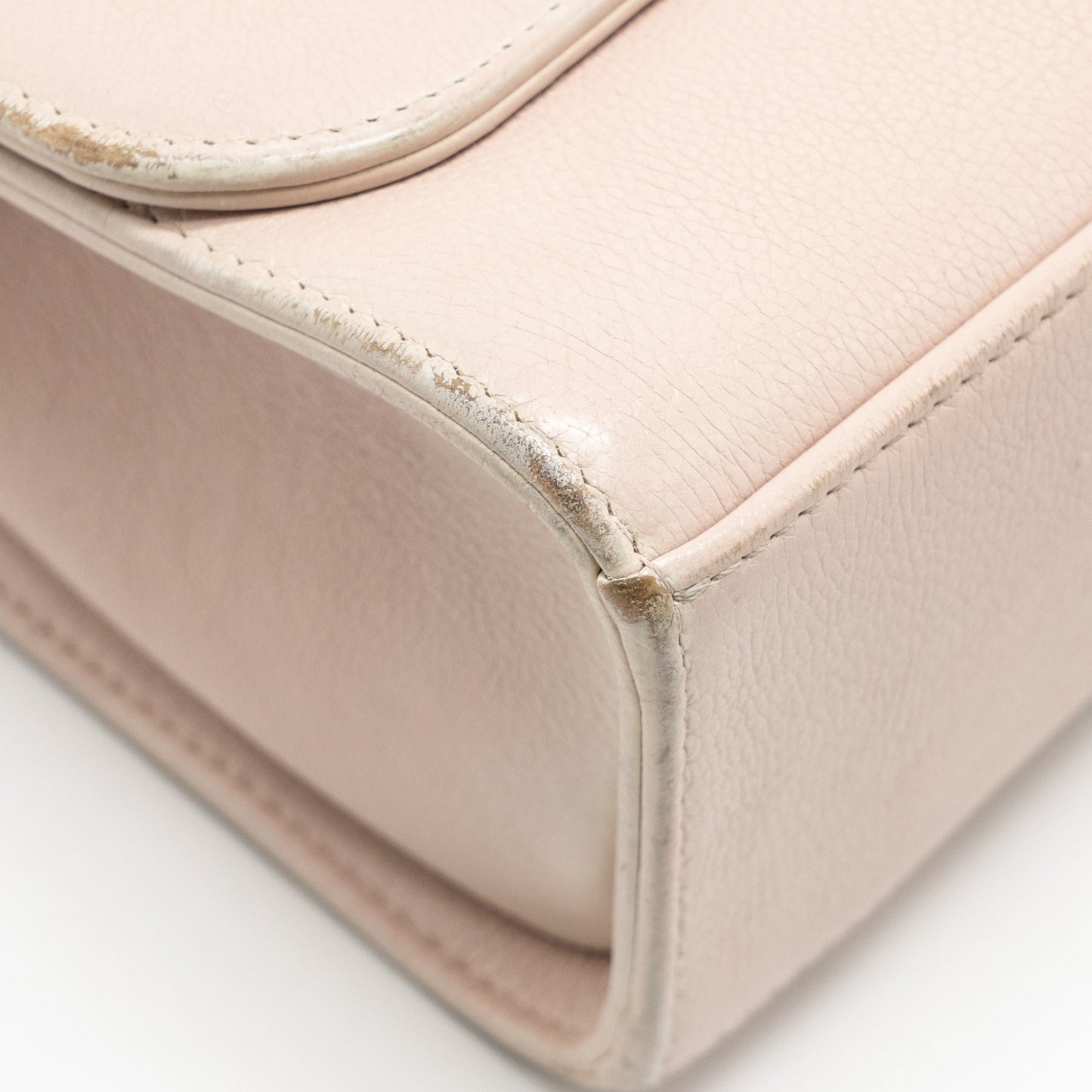 Chanel 17C Click Label Shoulder Bag Calfskin Light Pink L