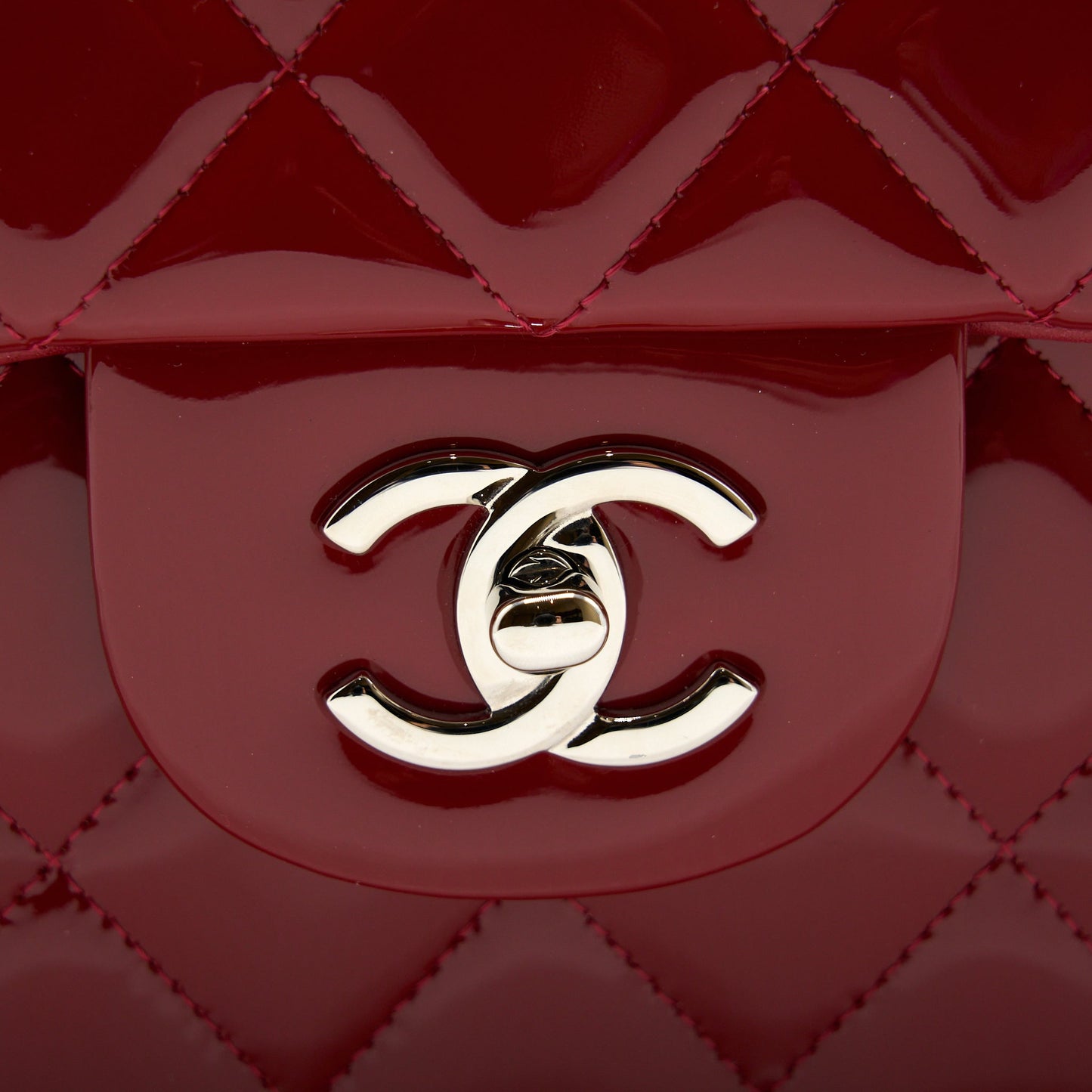 Chanel Jumbo Classic Flap Bag Patent Red