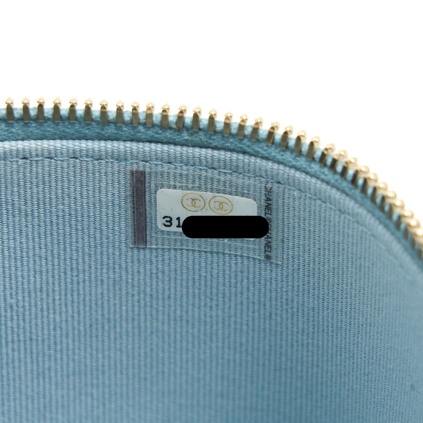 Chanel 22P Top Handle Mini Vanity with Chain Lambskin Light Blue L