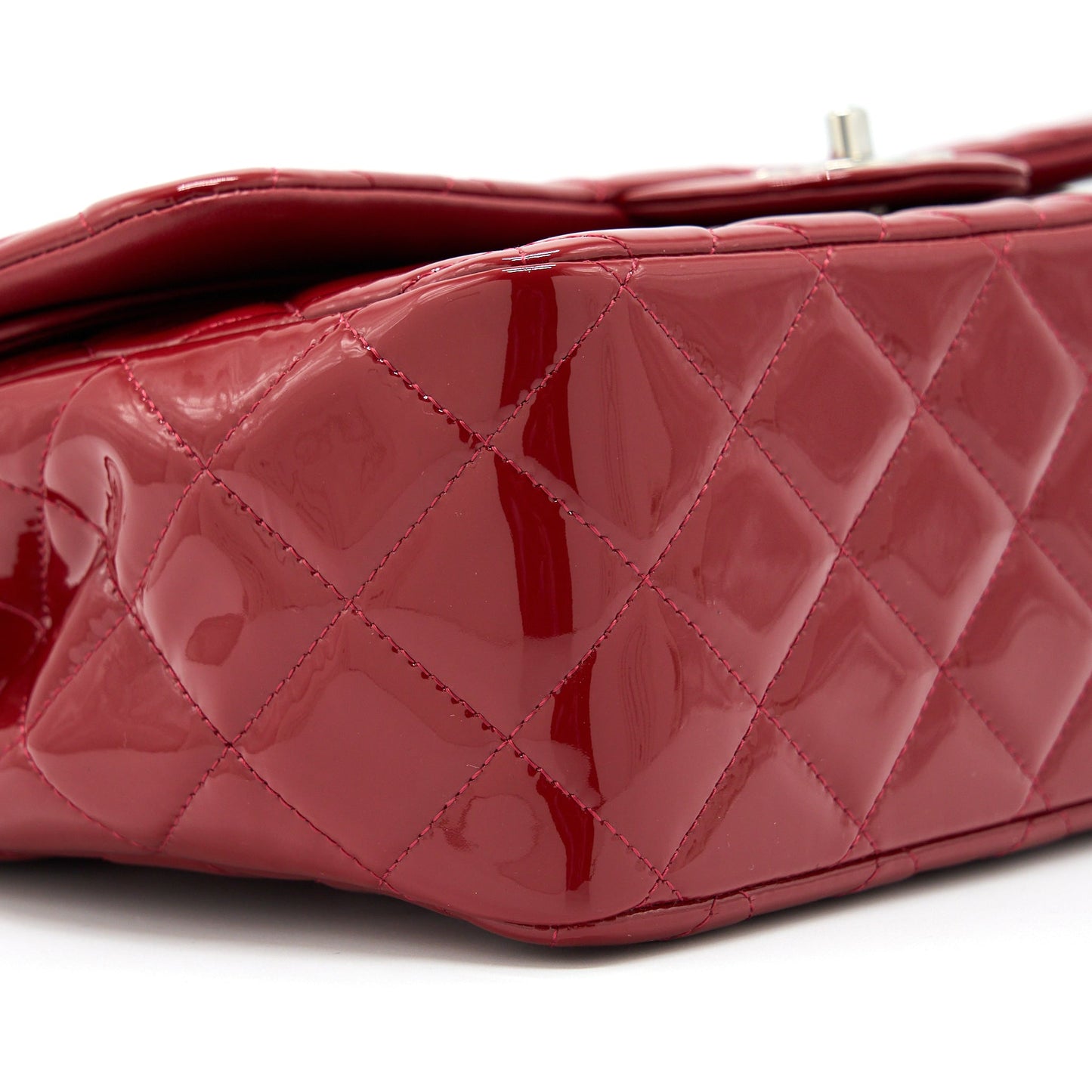 Chanel Jumbo Classic Flap Bag Patent Red