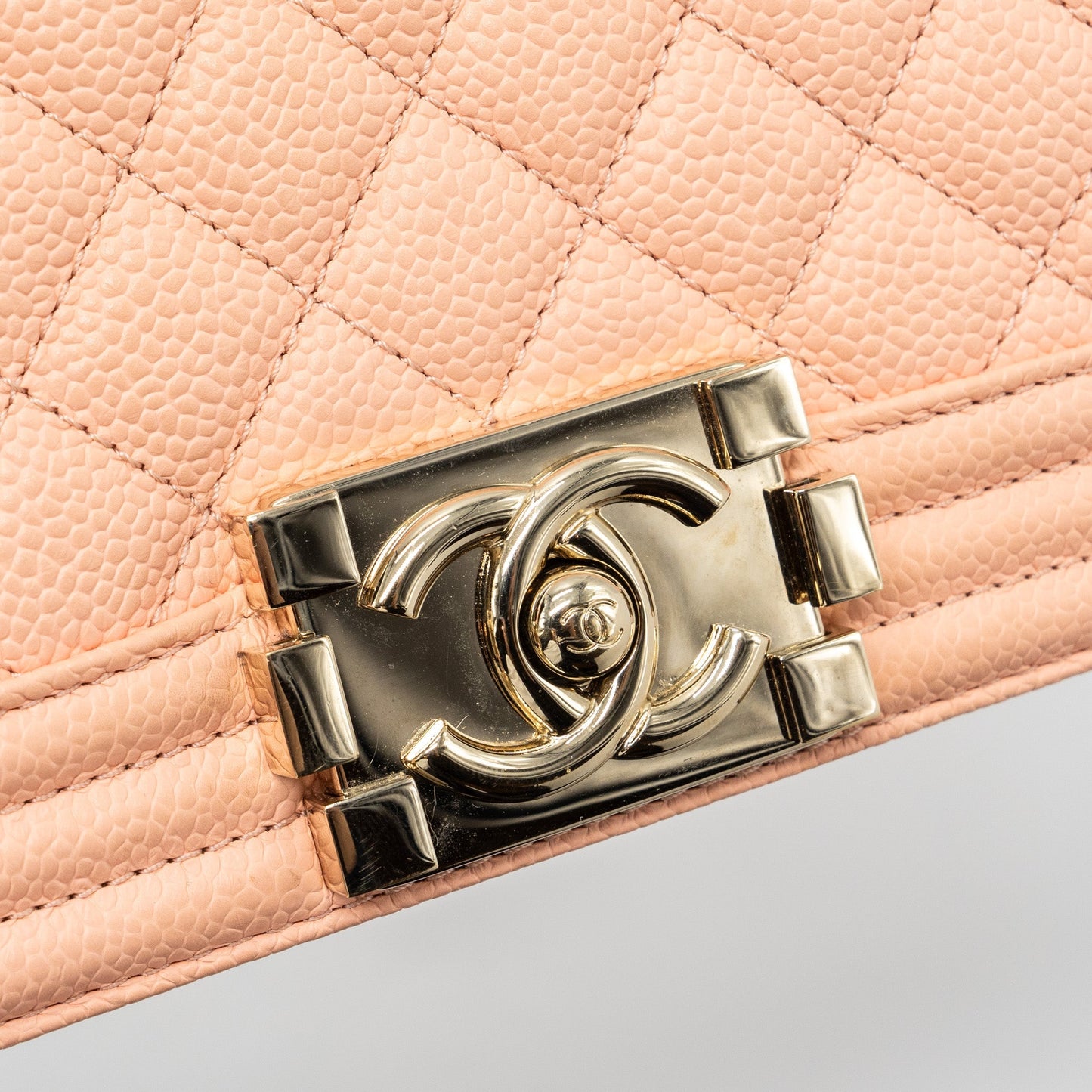 Chanel Small Boy Bag Caviar Light Pink L