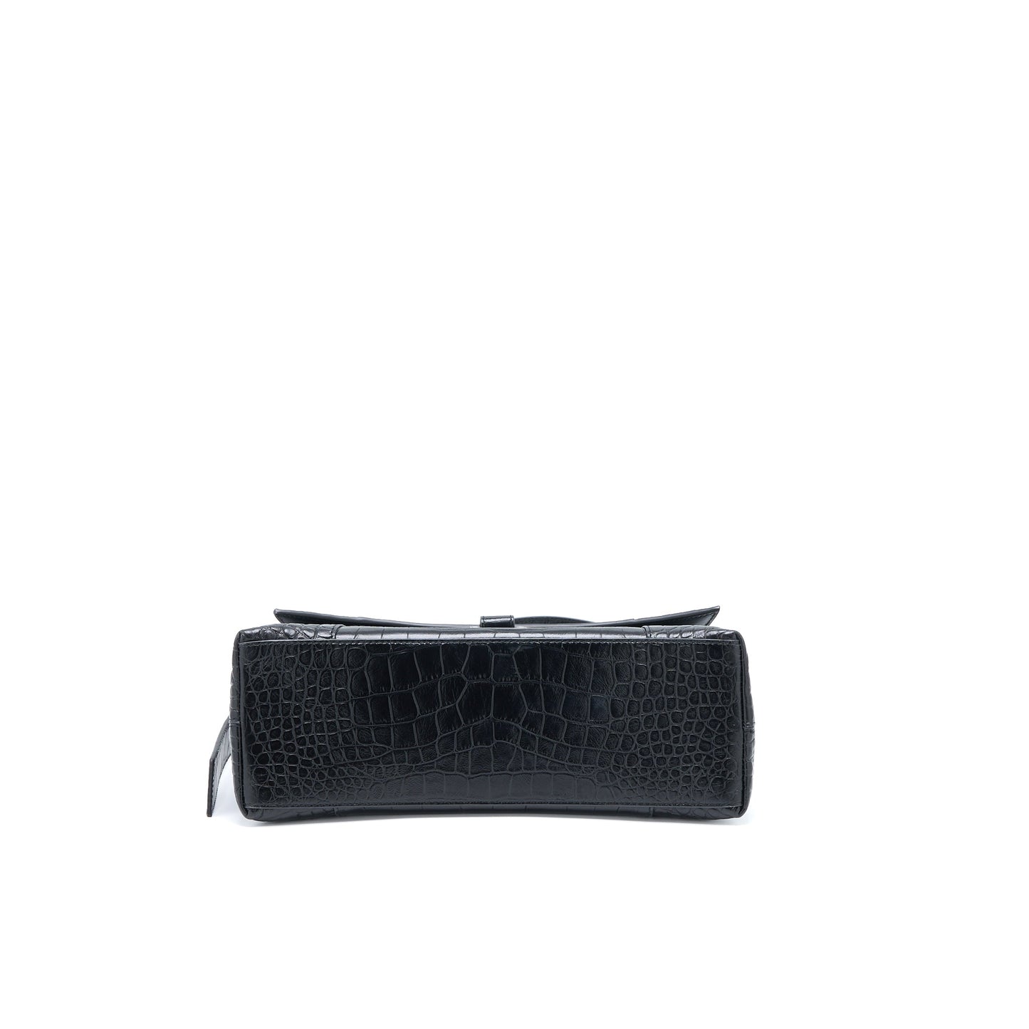 Balenciaga Small Downtown Mini Purse Crocodile-Embossed Leather Black with Black Hardware
