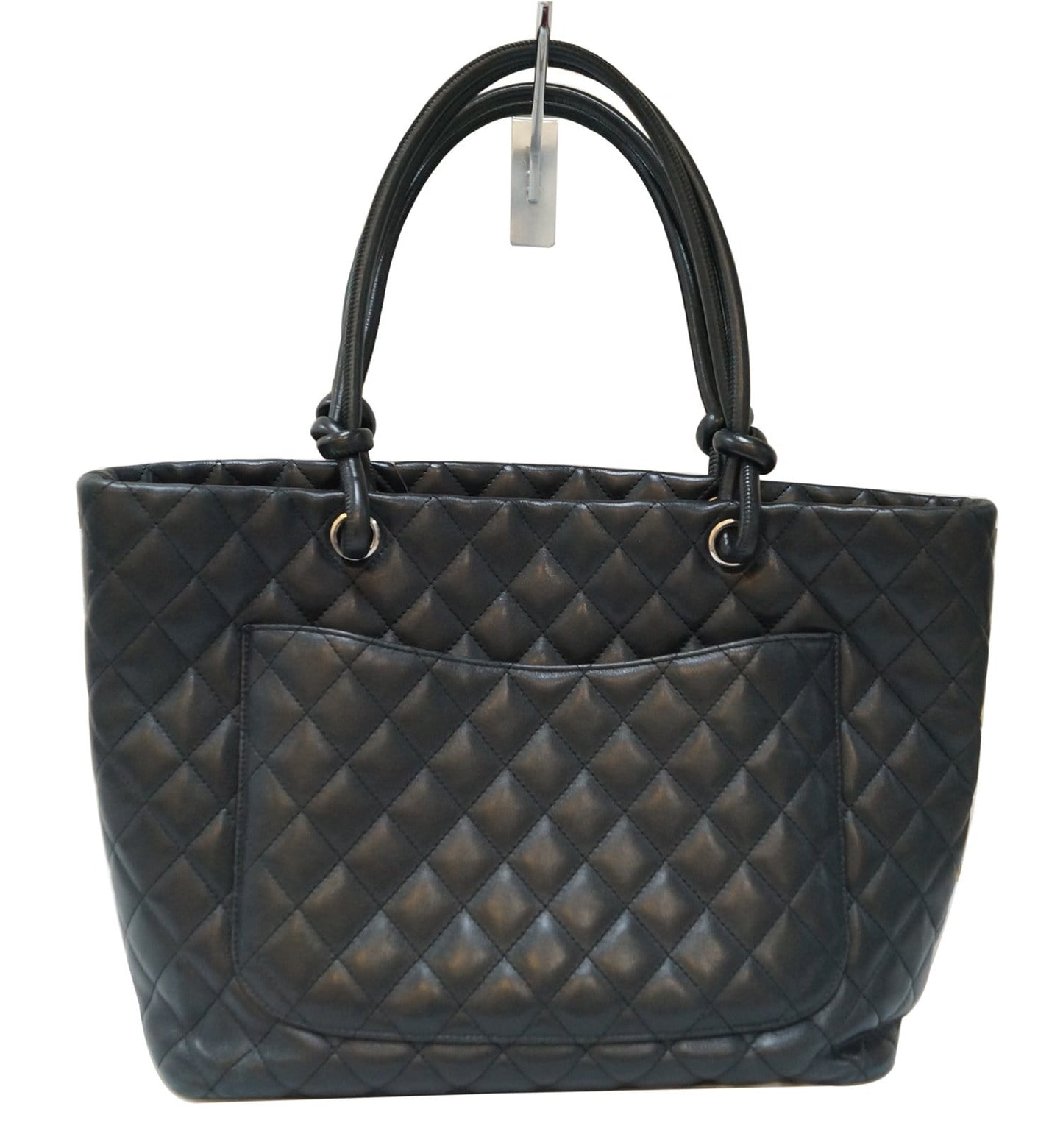 CHANEL Black Quilted Leather Large Cambon Tote Bag