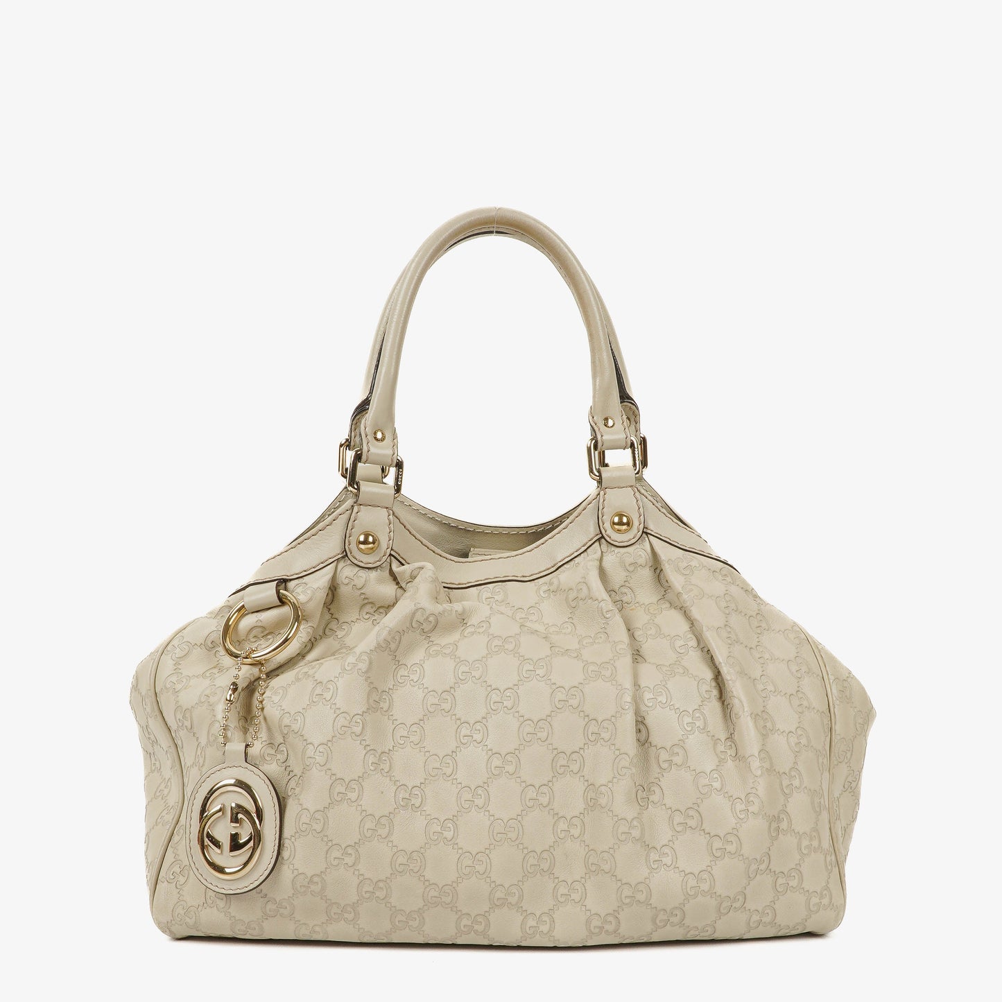 Gucci Guccissima Neutral Leather Sukey Hobo Bag