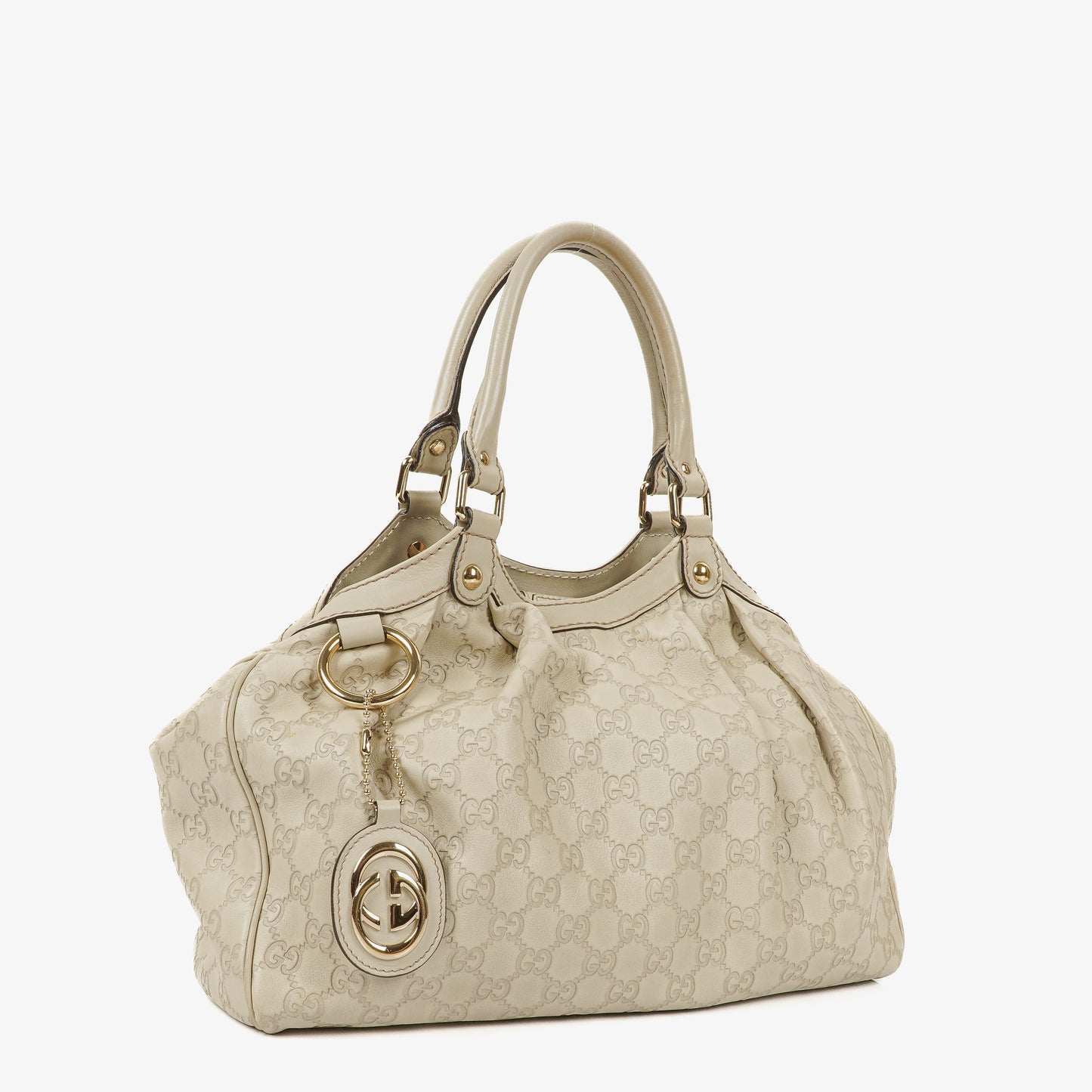 Gucci Guccissima Neutral Leather Sukey Hobo Bag