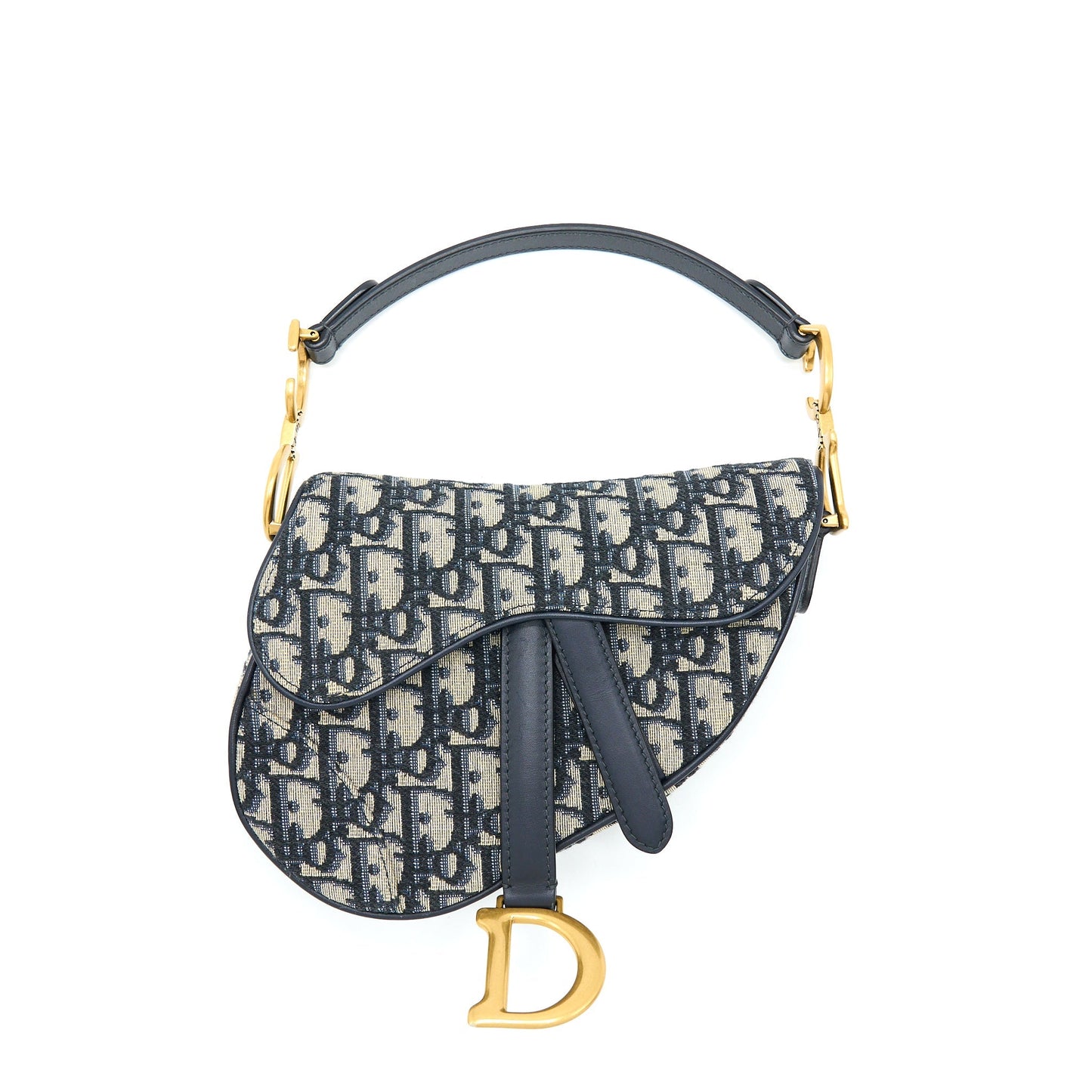 Dior Mini Saddle Blue Oblique