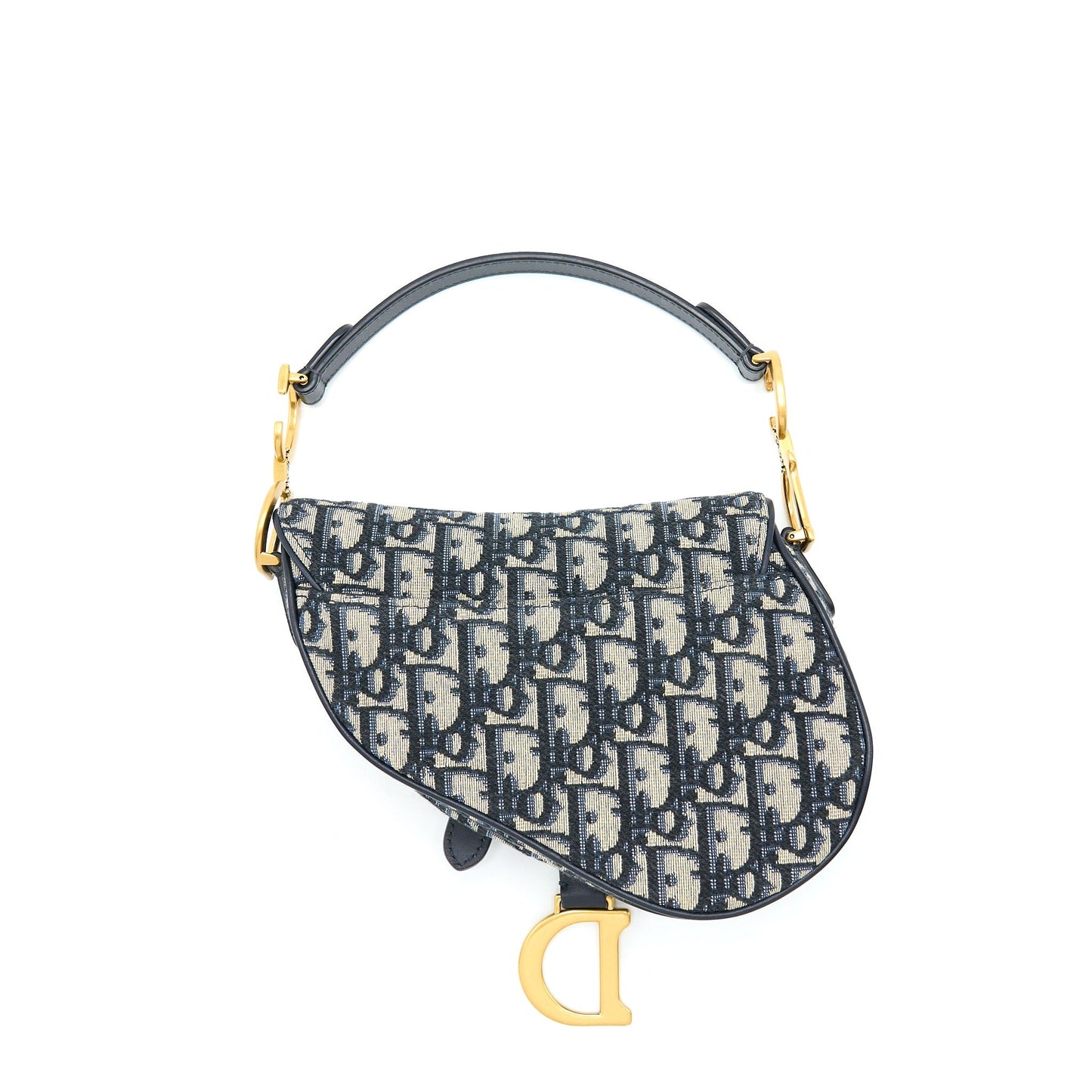 Dior Mini Saddle Blue Oblique