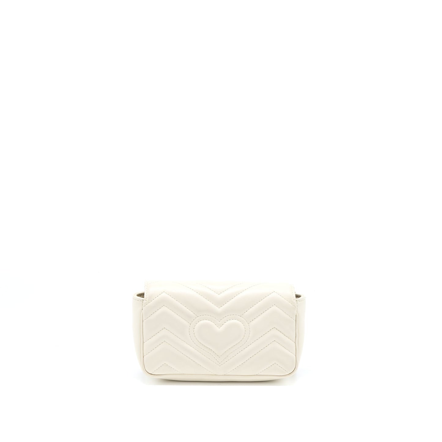 Gucci GG Marmont Super Mini Bag Matelass? White Brushed