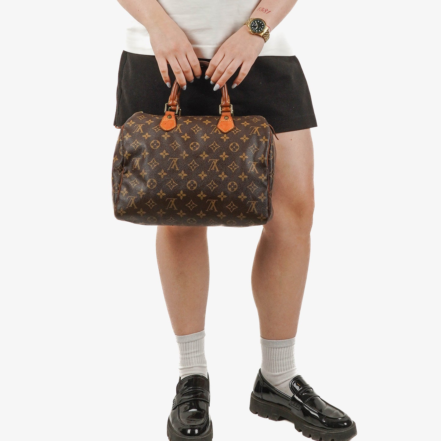 Louis Vuitton  30 Monogram Canvas Handbag