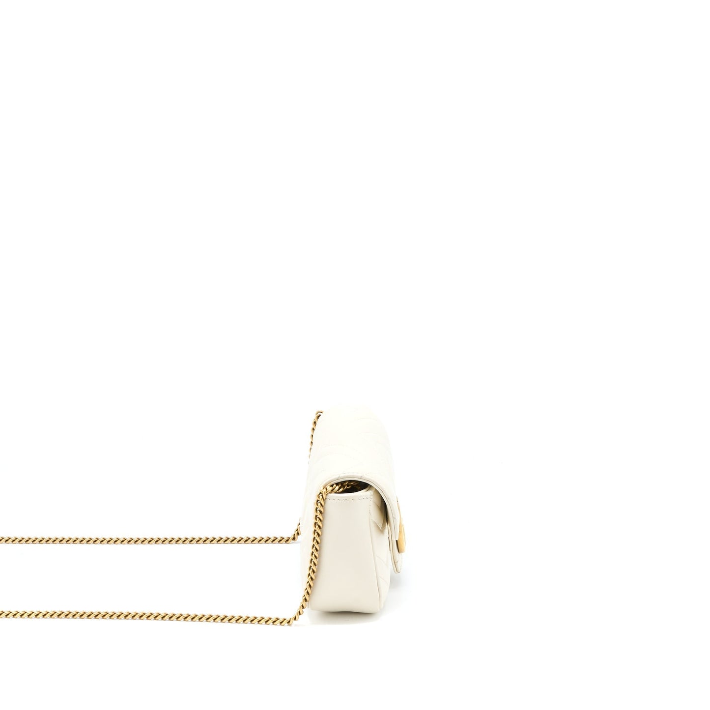 Gucci GG Marmont Super Mini Bag Matelass? White Brushed