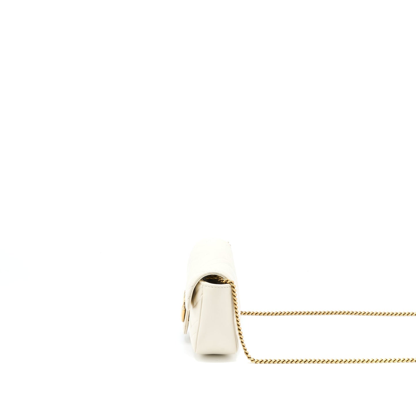 Gucci GG Marmont Super Mini Bag Matelass? White Brushed