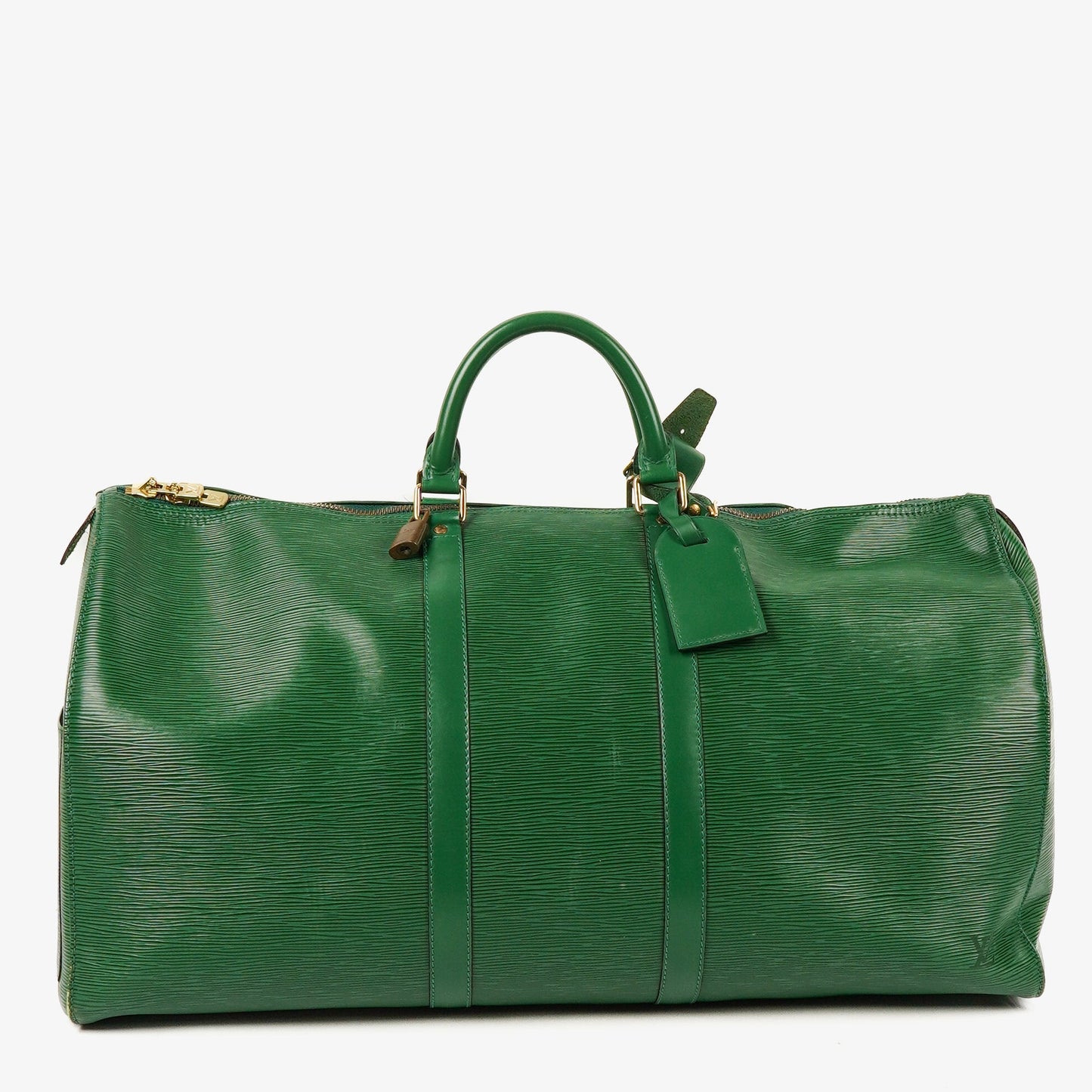 Louis Vuitton Keepall 55 Green EpI Leather Travel Bag