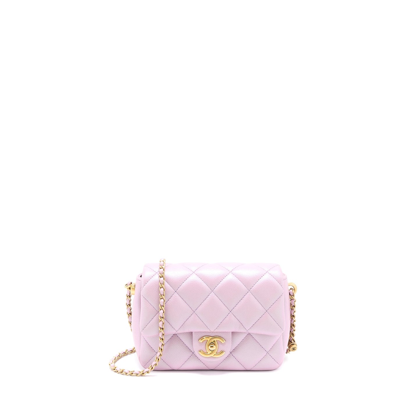 Chanel 21K My Perfect Mini Flap Bag Caviar Pink  (Microchip)