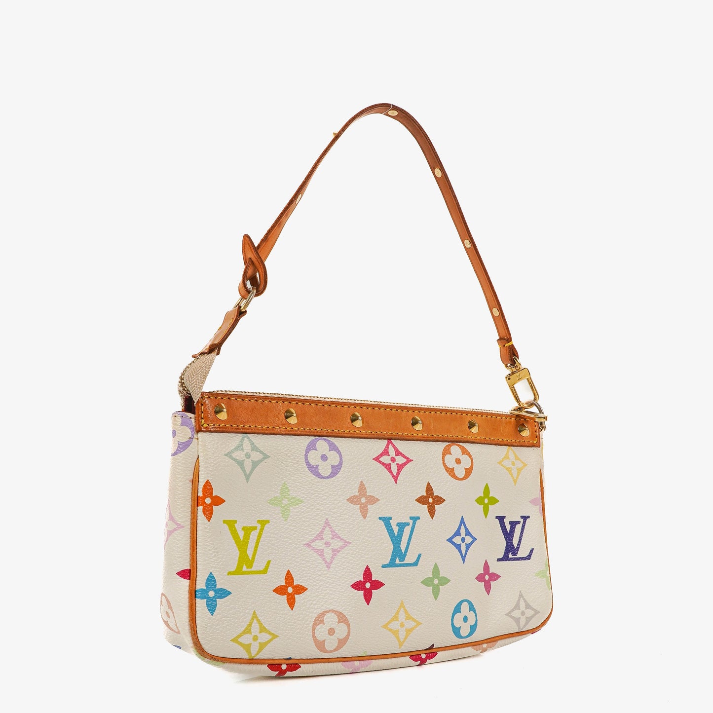 Louis Vuitton Takashi Murakami Pochette Accessoire Multicolor Clutch Handbag