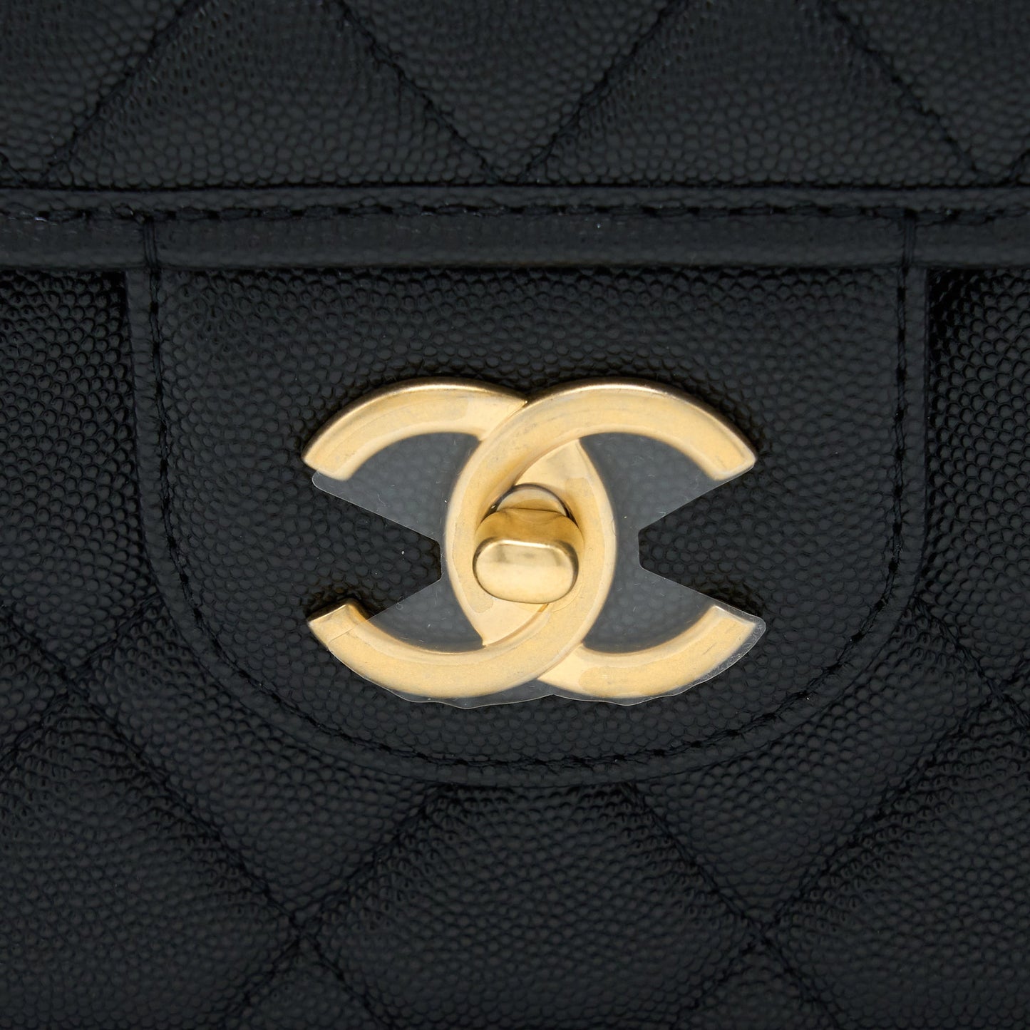Chanel 22K Large Backpack Caviar Black Brushed  (Microchip)