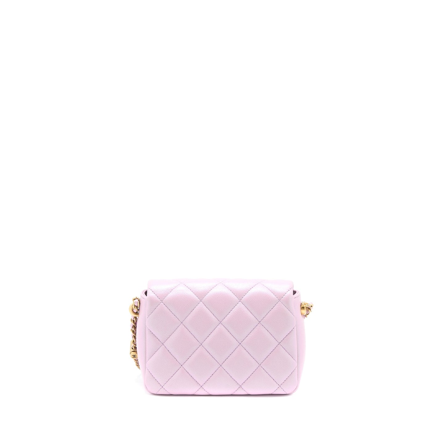 Chanel 21K My Perfect Mini Flap Bag Caviar Pink  (Microchip)