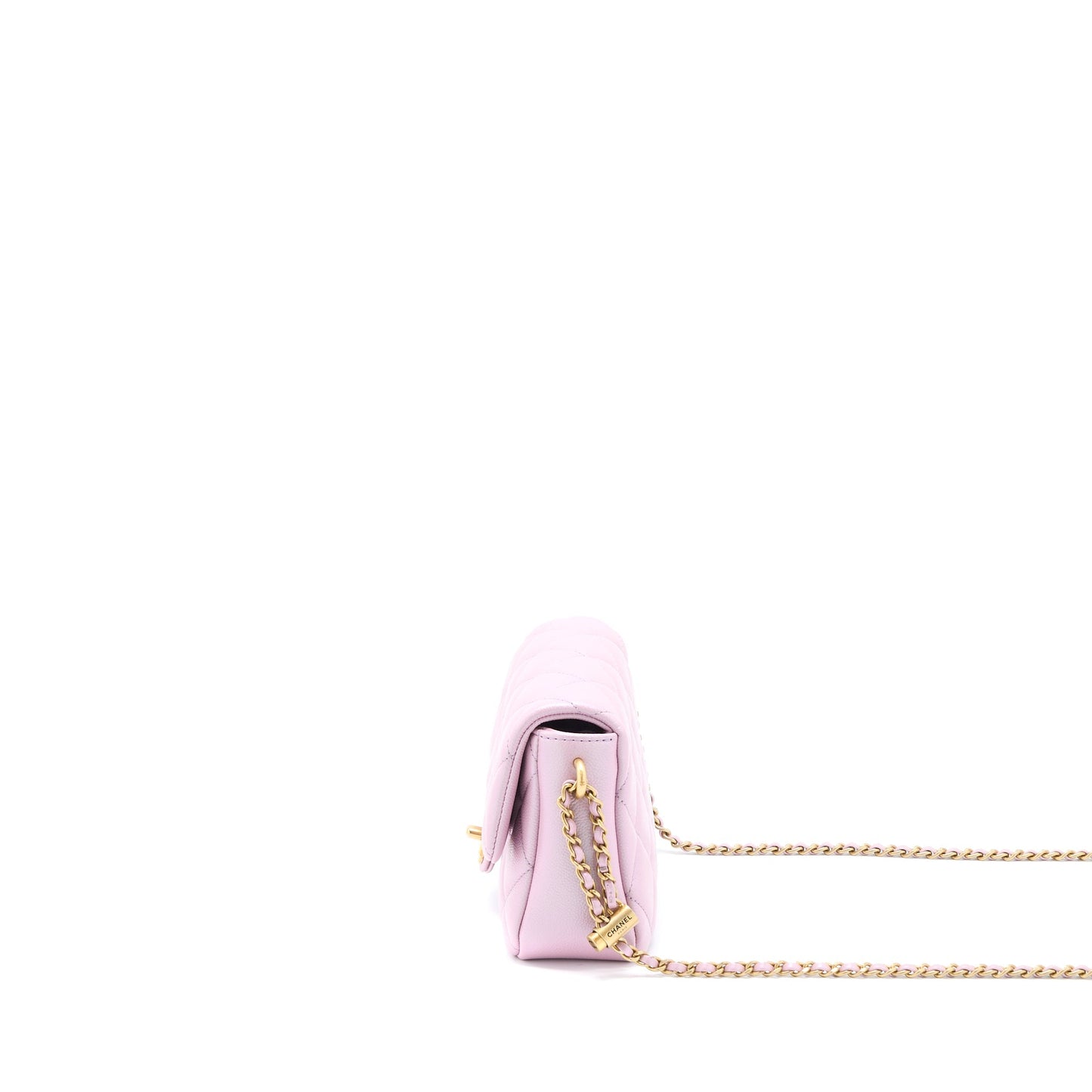 Chanel 21K My Perfect Mini Flap Bag Caviar Pink  (Microchip)