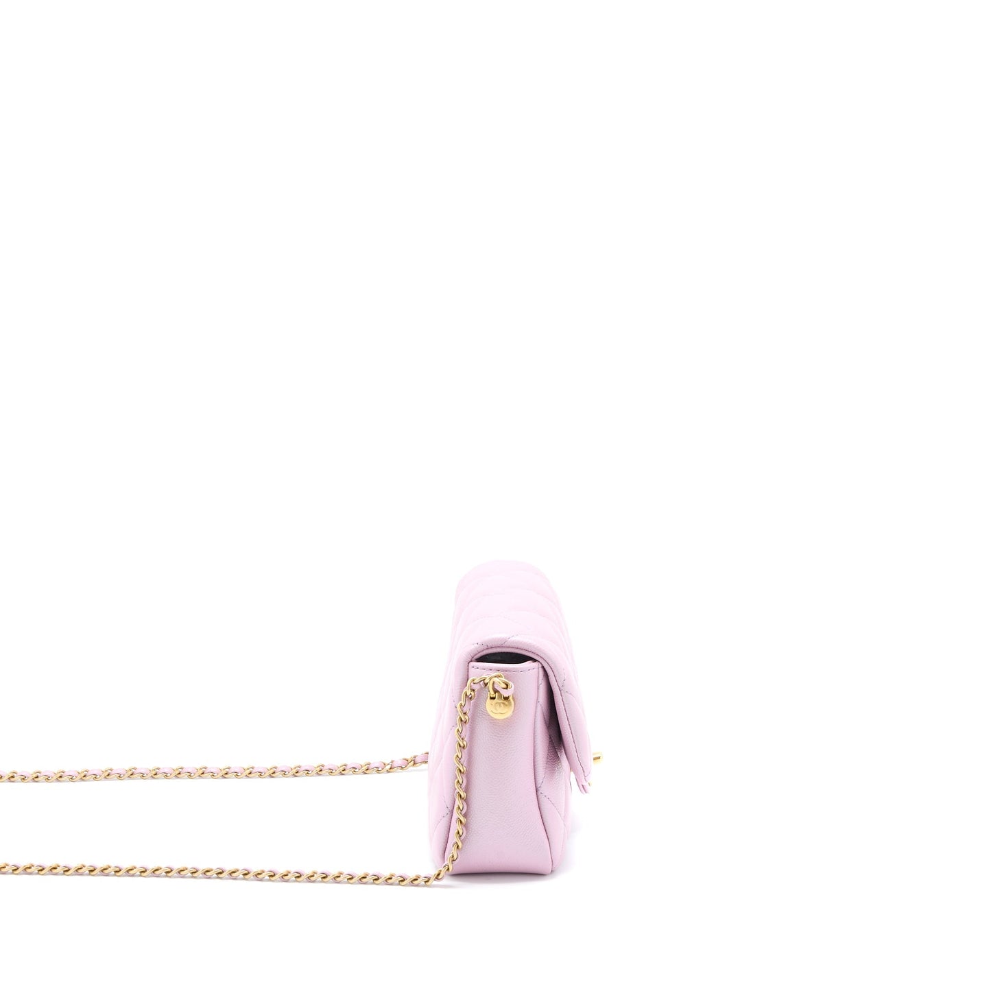 Chanel 21K My Perfect Mini Flap Bag Caviar Pink  (Microchip)