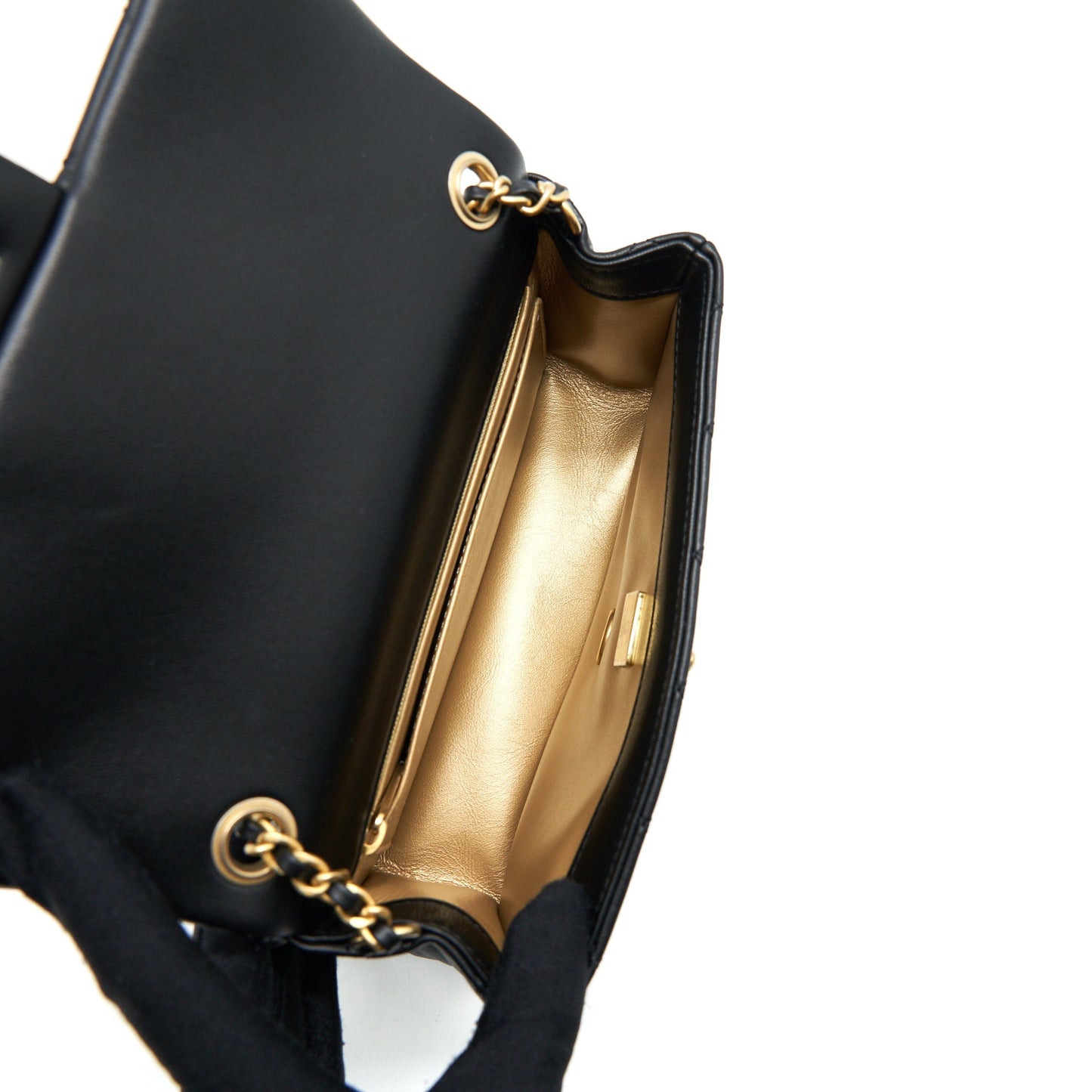 Chanel 22C pearl crush mini Rectangular Lambskin Black