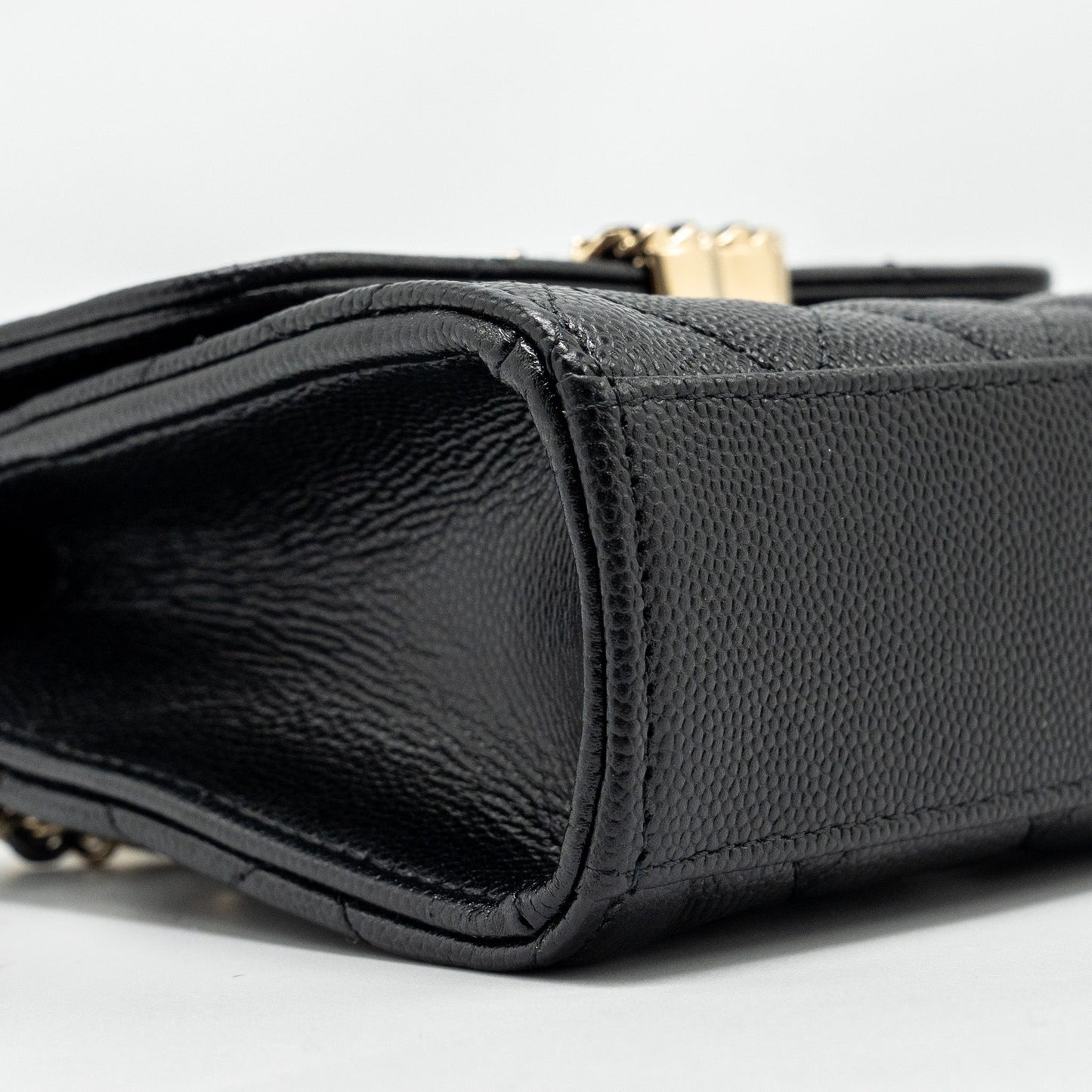 Chanel Top Handle Mini Flap Bag with Chain caviar black L (microchip)
