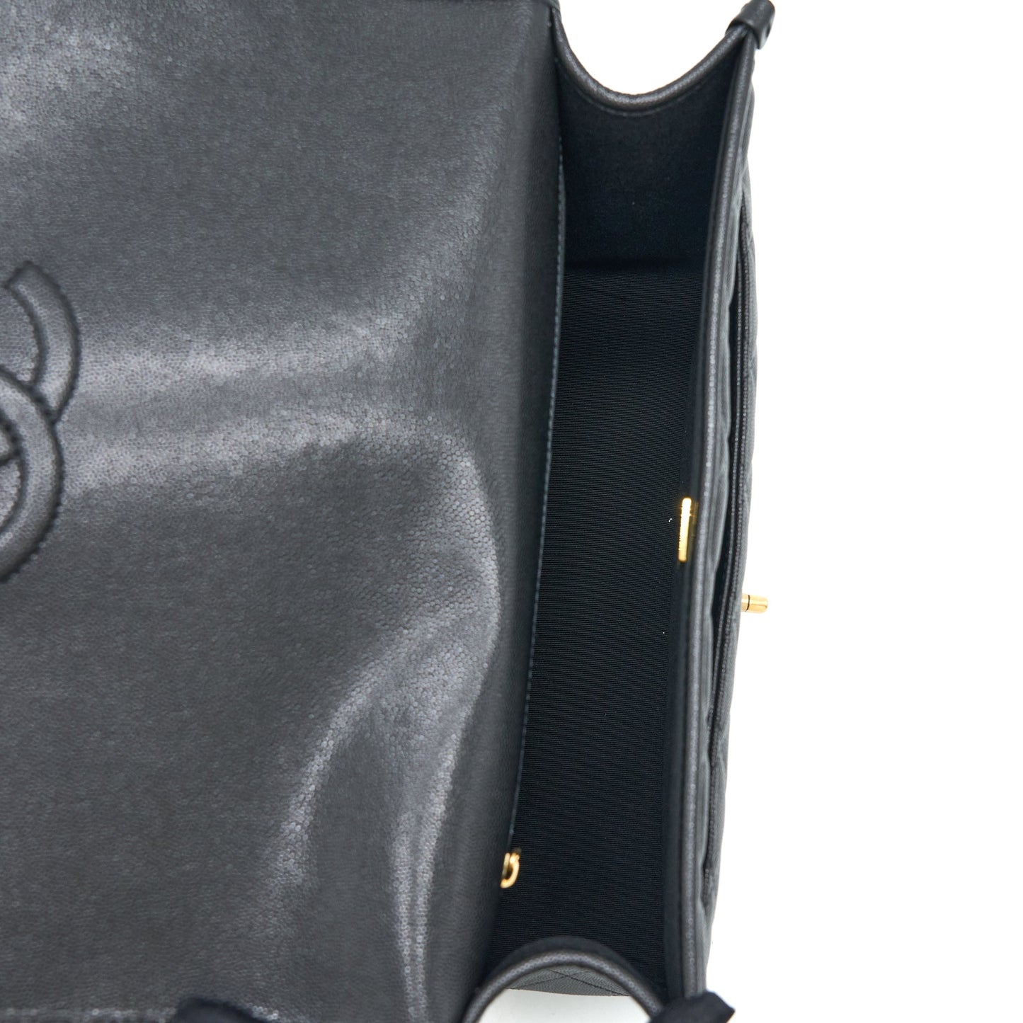 Chanel 22K Large Backpack Caviar Black Brushed  (Microchip)