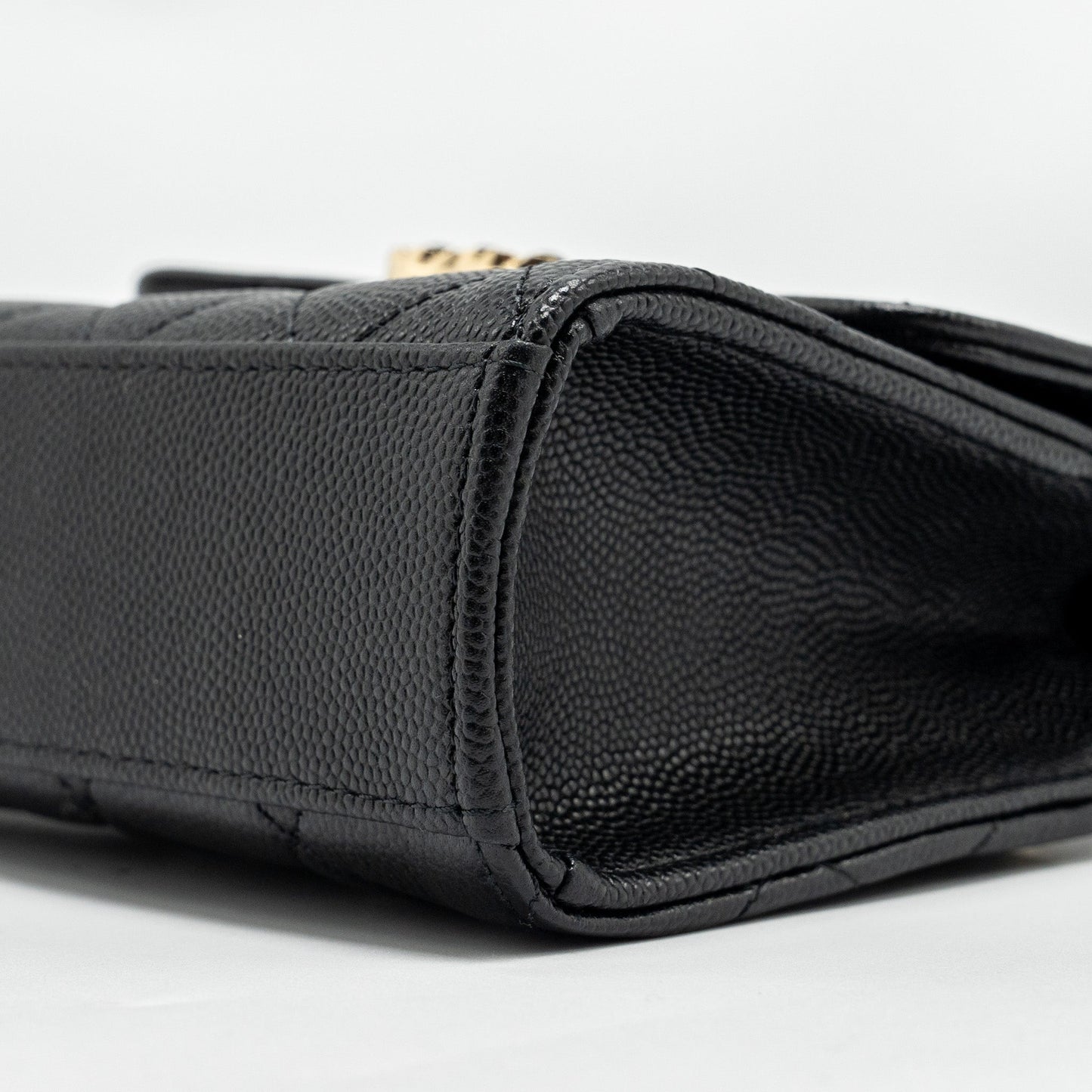 Chanel Top Handle Mini Flap Bag with Chain caviar black L (microchip)