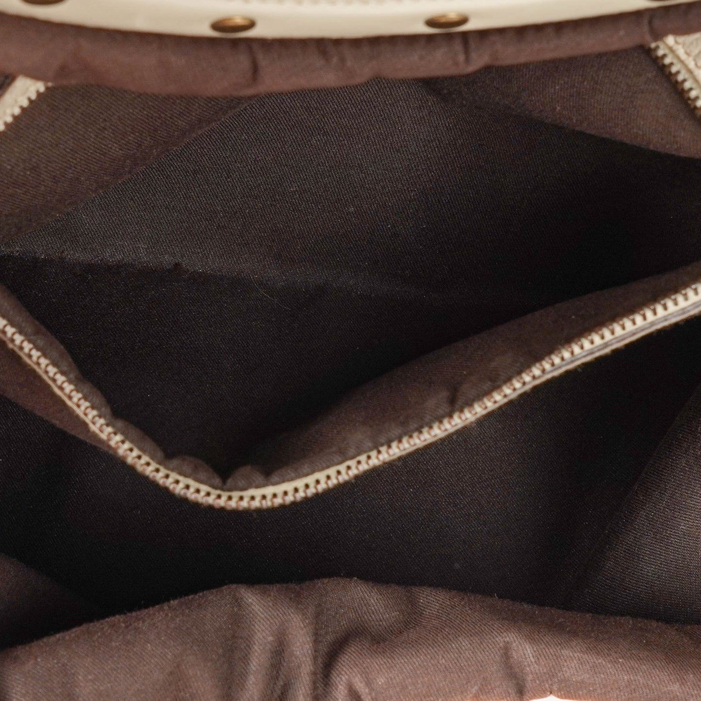 Gucci Bamboo Handle Large Neutral Calfskin Studded Tote Bag