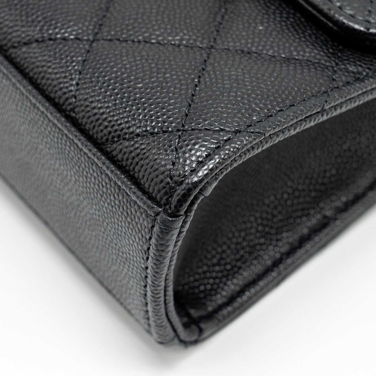 Chanel Top Handle Mini Flap Bag with Chain caviar black L (microchip)