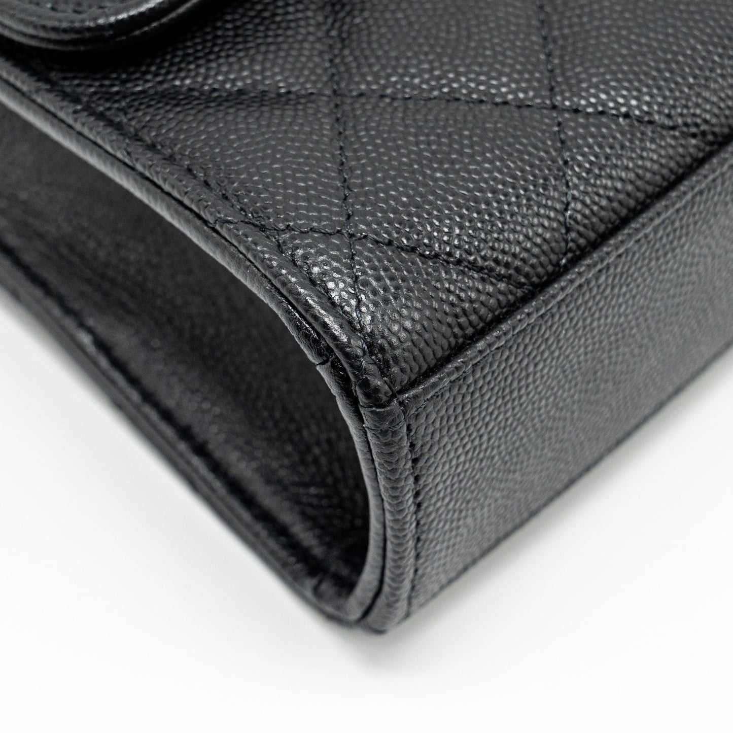 Chanel Top Handle Mini Flap Bag with Chain caviar black L (microchip)