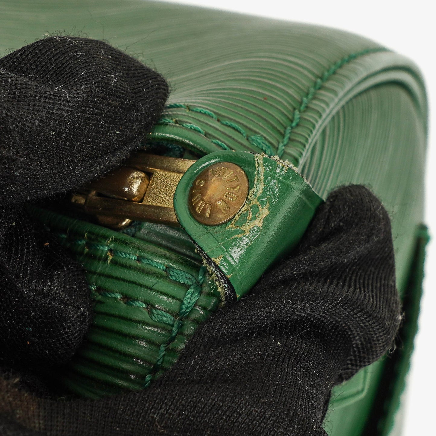 Louis Vuitton  30 Green EPI Leather Handbag