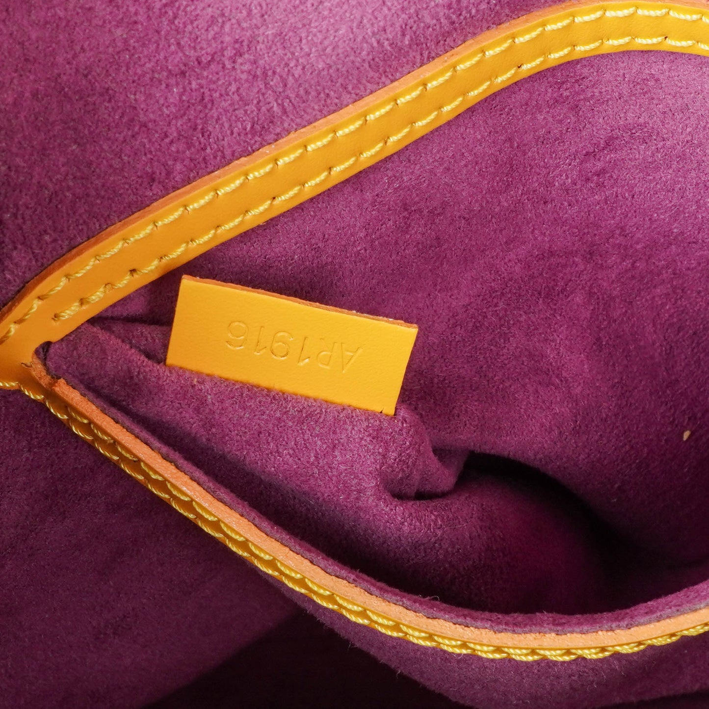 Louis Vuitton Alma PM Yellow Epi Leather Handbag