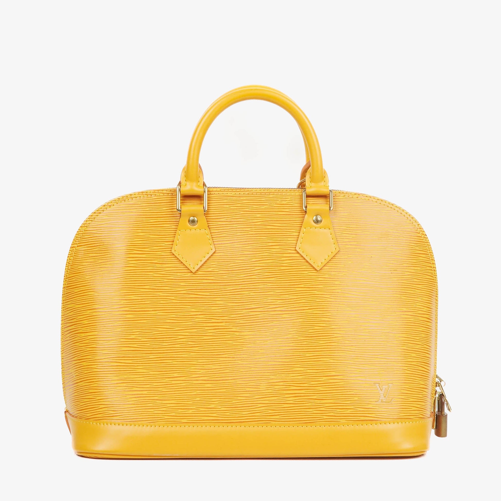 Louis Vuitton Alma PM Yellow Epi Leather Handbag
